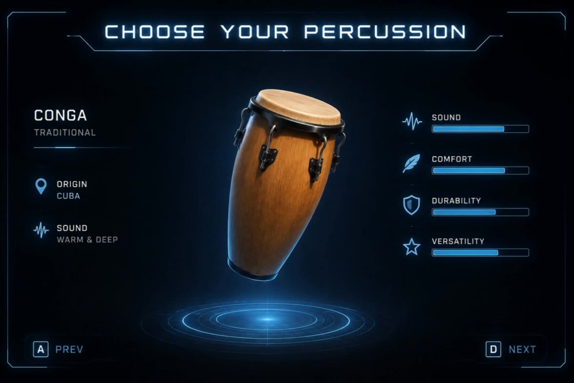 choose your percussion animation - text animation AI video