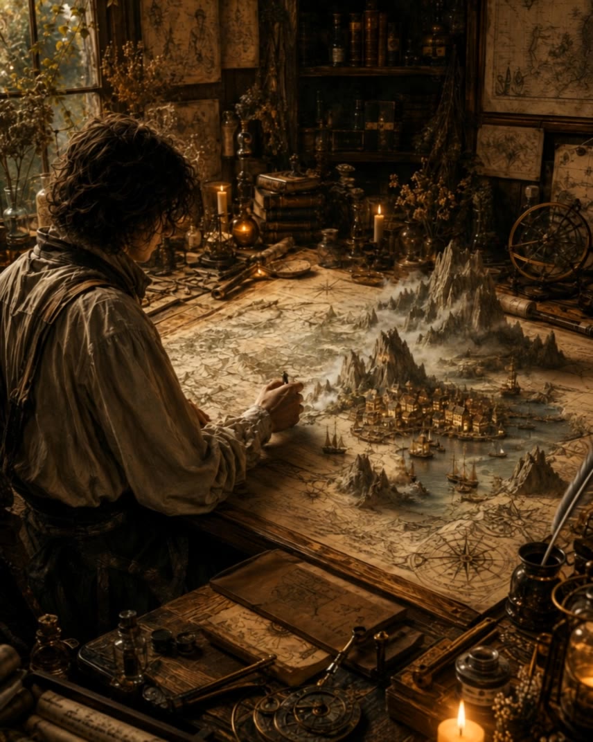 When the Map Wakes - fantasy map builder free AI video