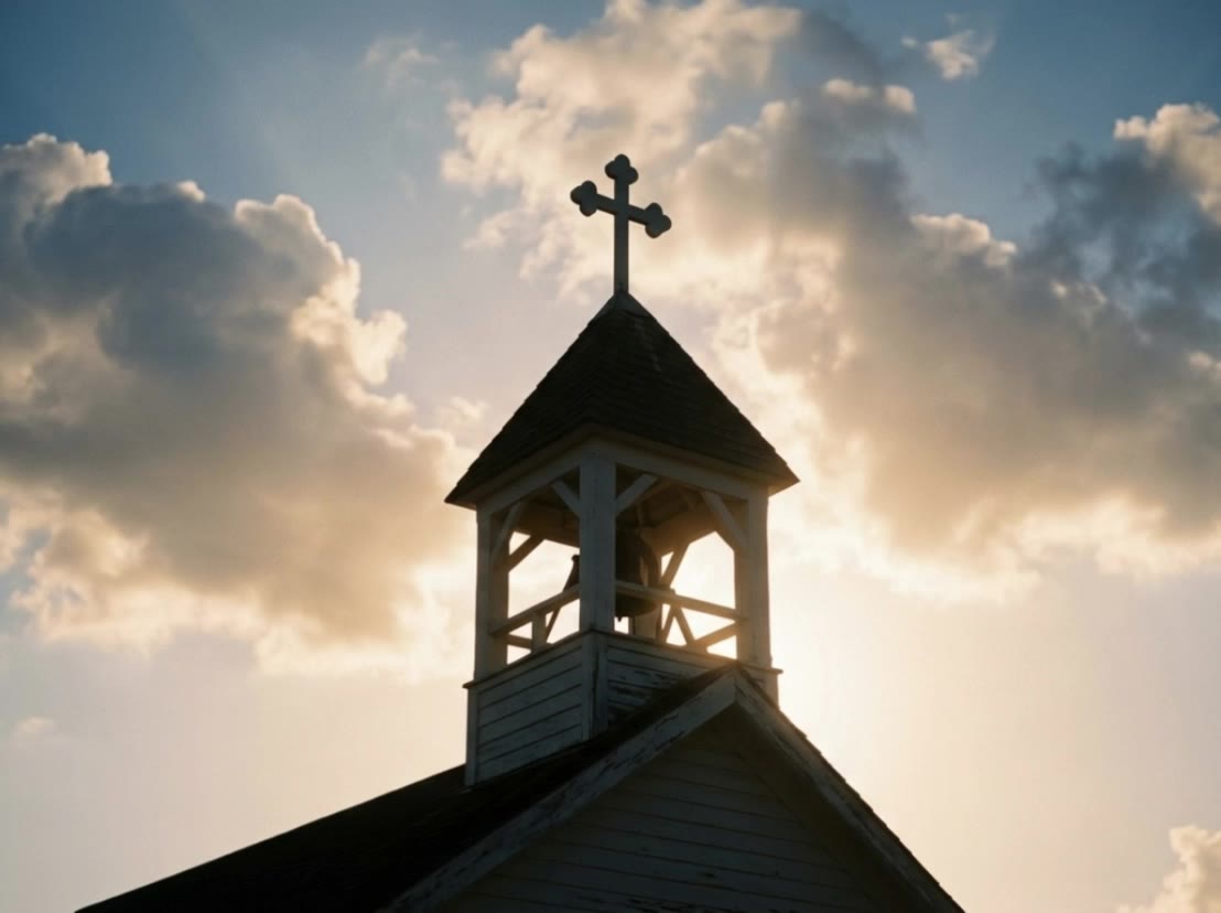 Dreamy Church Roof - dreamy background AI video
