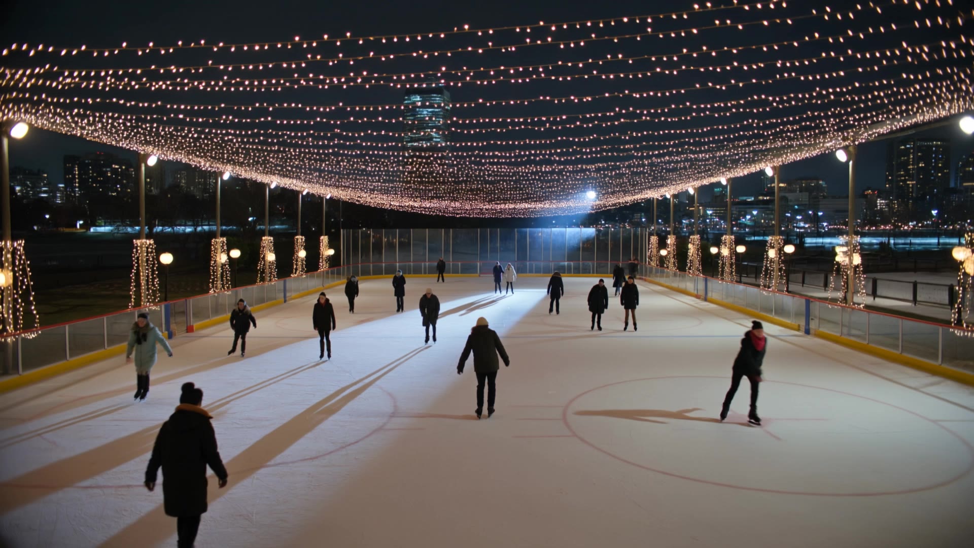 Ice skating - ice scene AI video