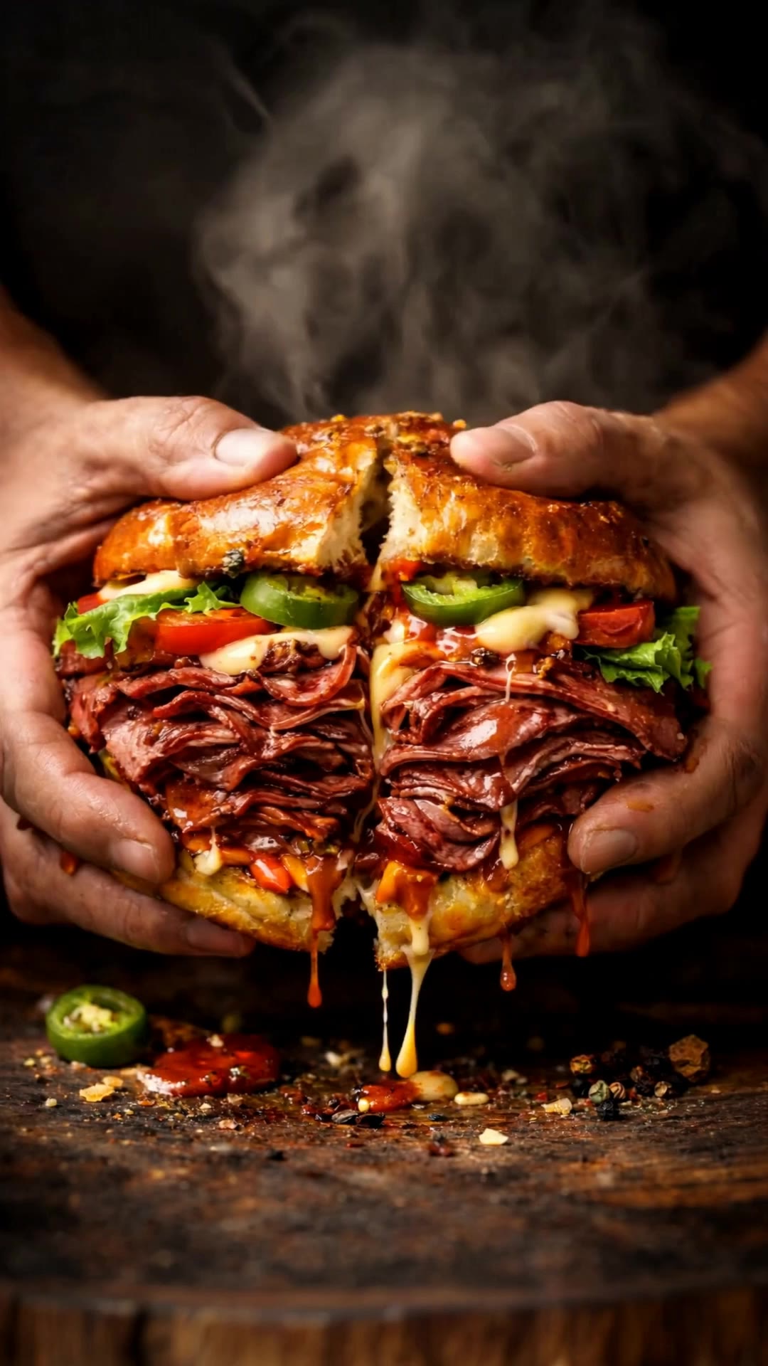 Burger and cheese - burger desktop wallpaper AI video