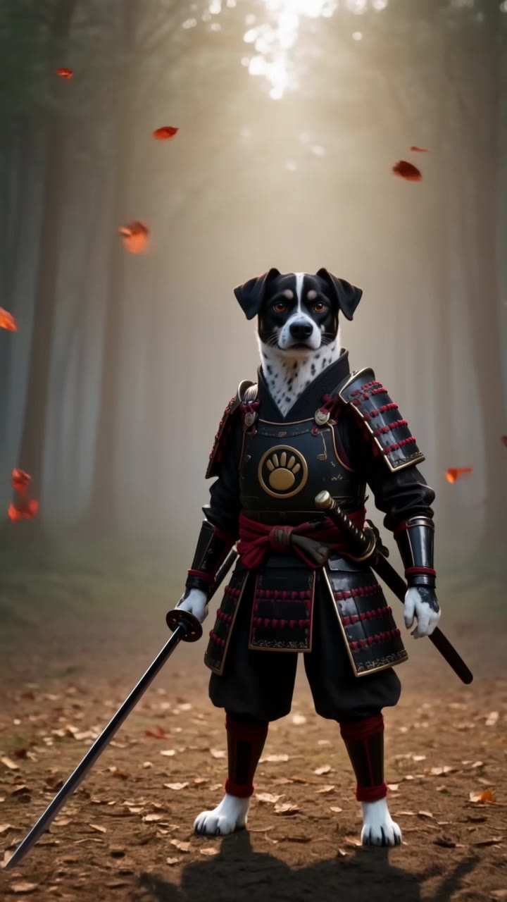 Samurai - samurai poster design AI video