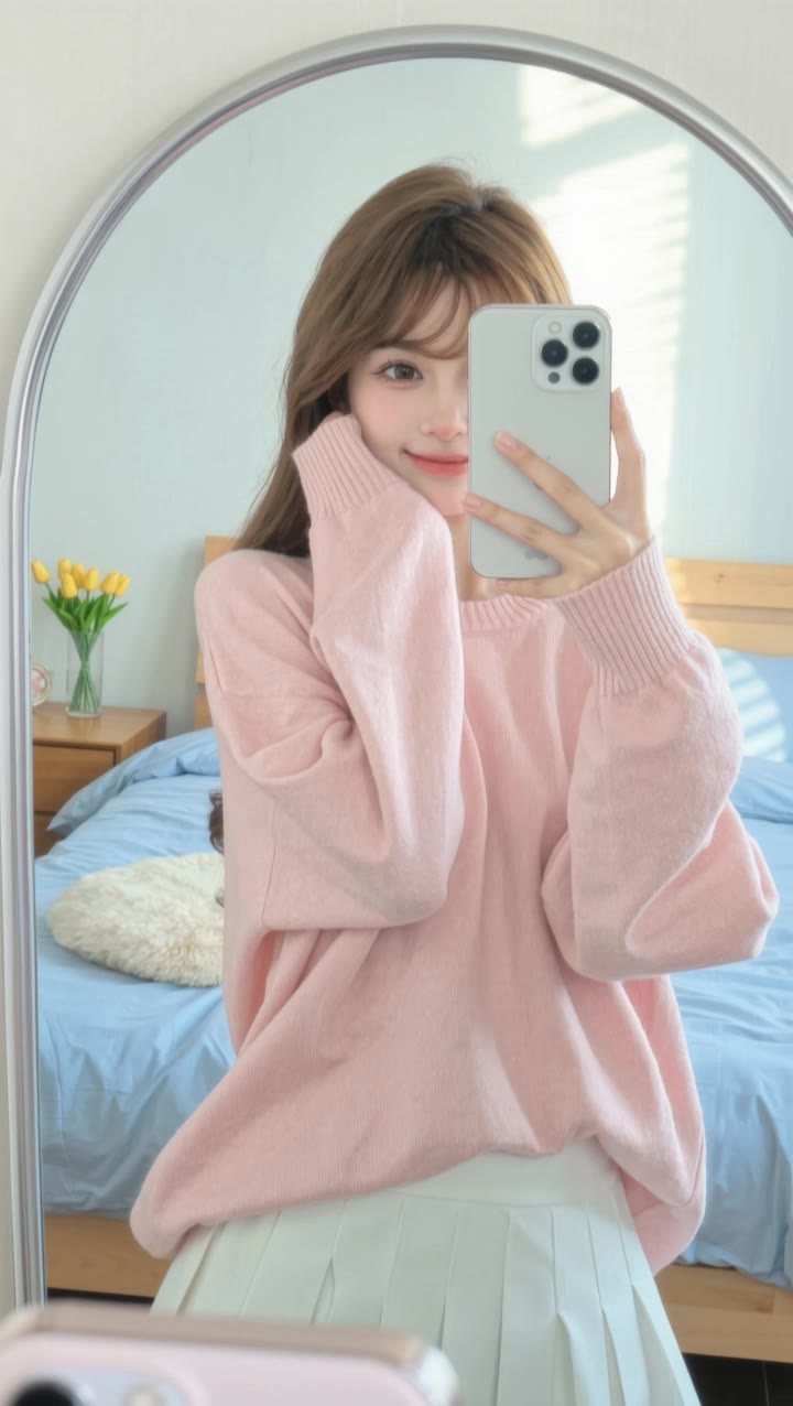 selfie girl - selfie desktop wallpaper AI video