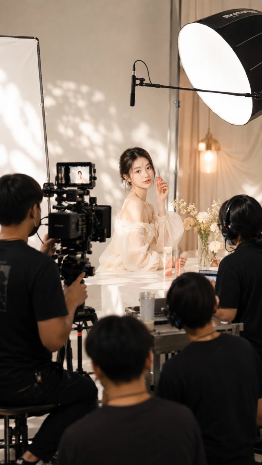 lips stick commercial set - lip model AI video