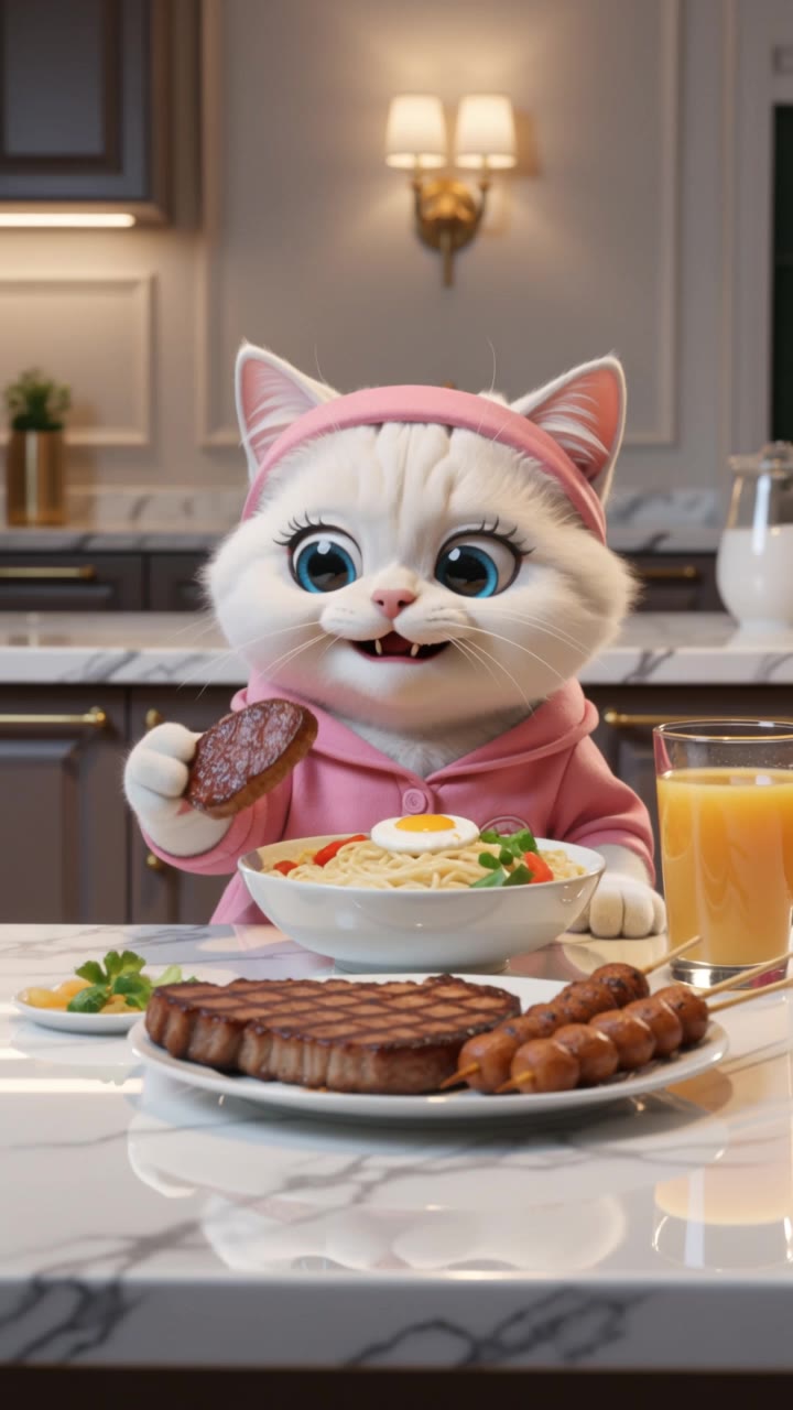 Kling AI work 306935276666376 - mukbang youtube thumbnail AI video