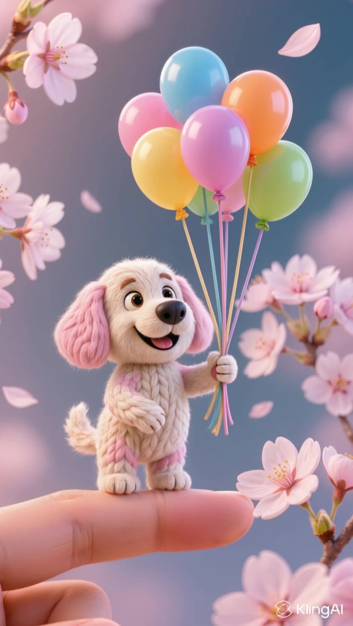 Kling AI work 307885140532088 - iridescent balloons AI video