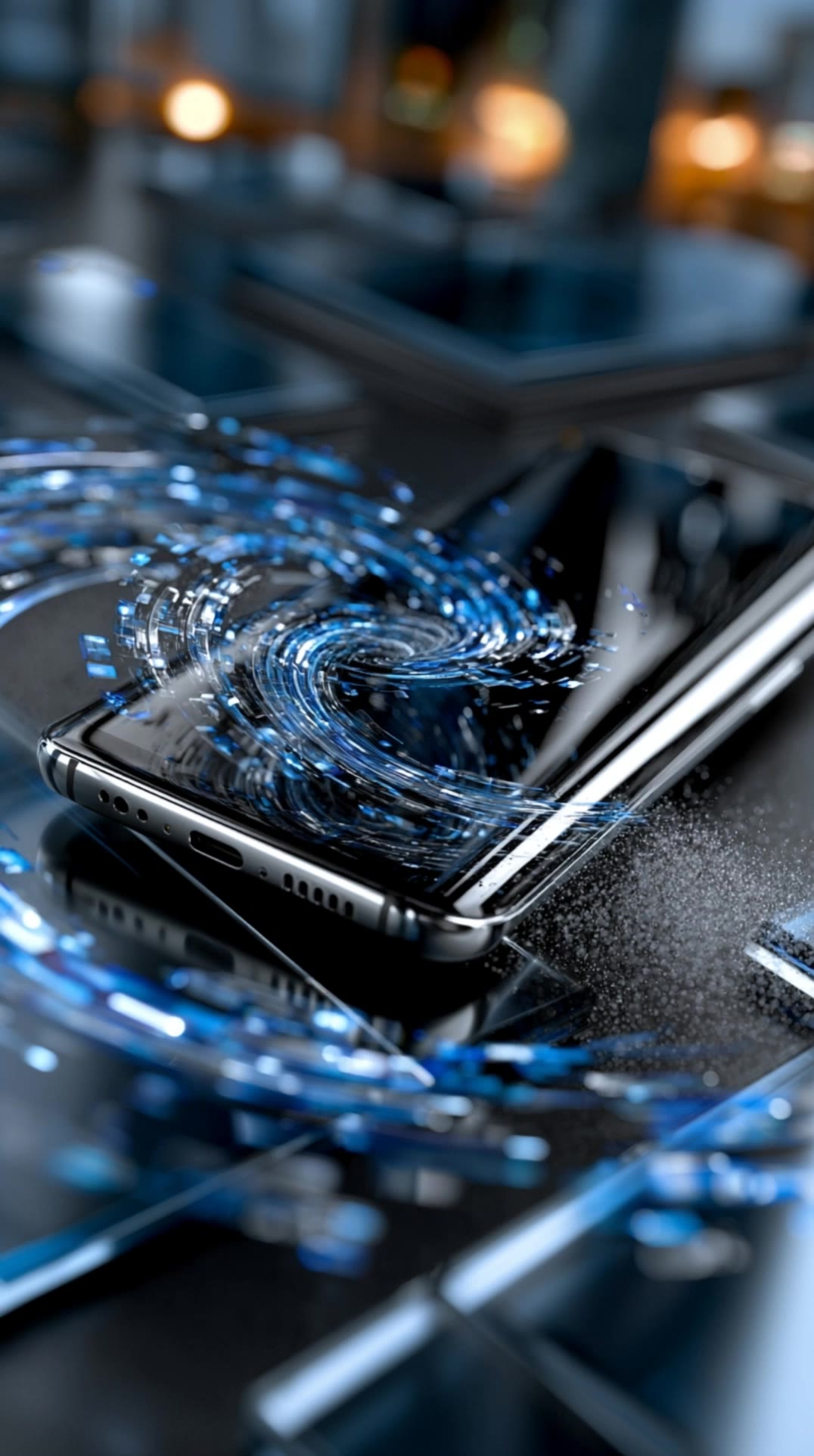 phone product ad - cinematic phone wallpaper AI video