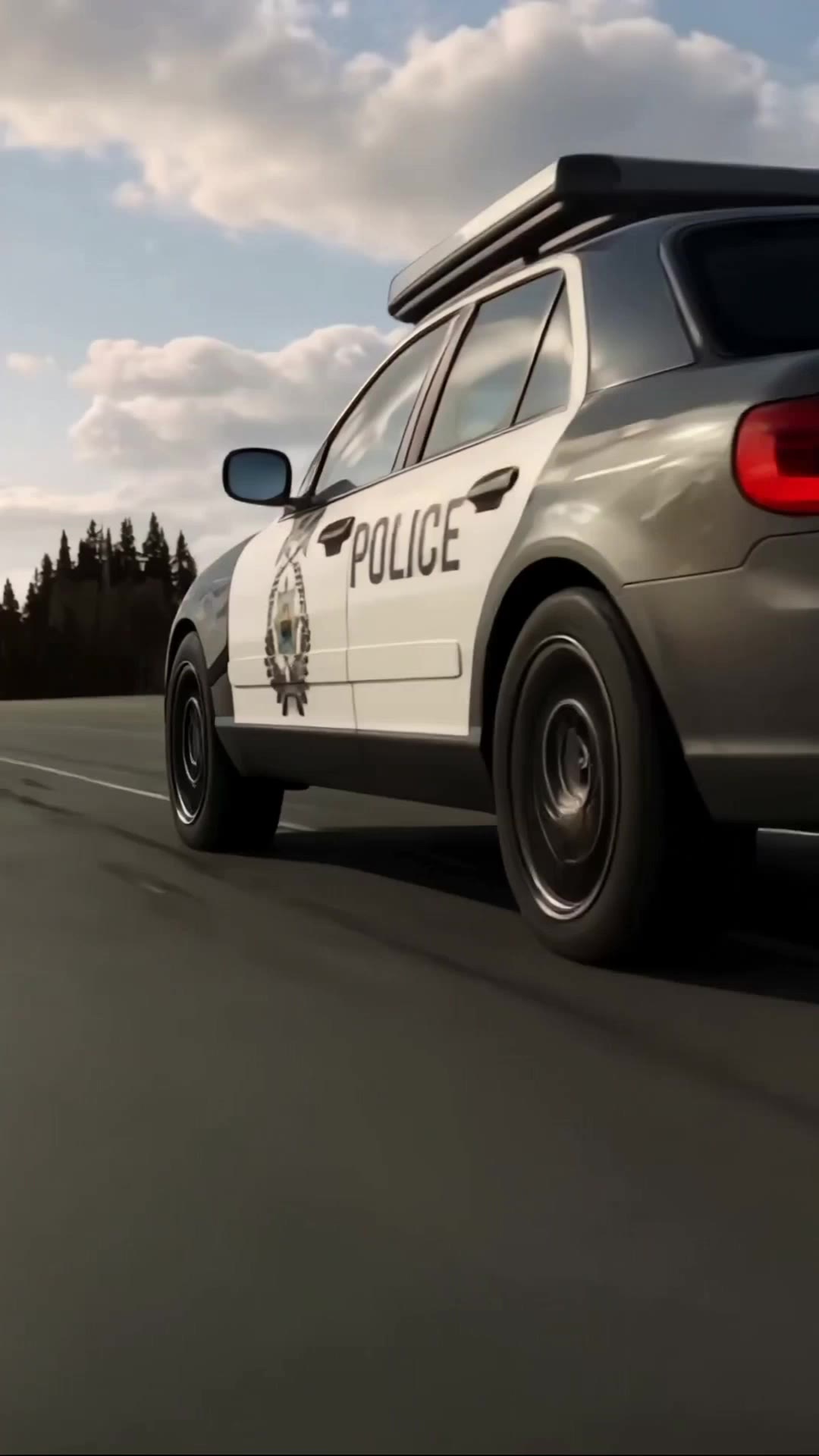 Police chasing your car - step 2 pushing car AI video