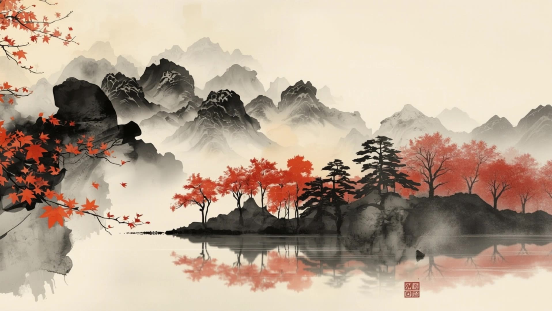 Kling AI work 314131059521820 - maple leaves clip art AI video