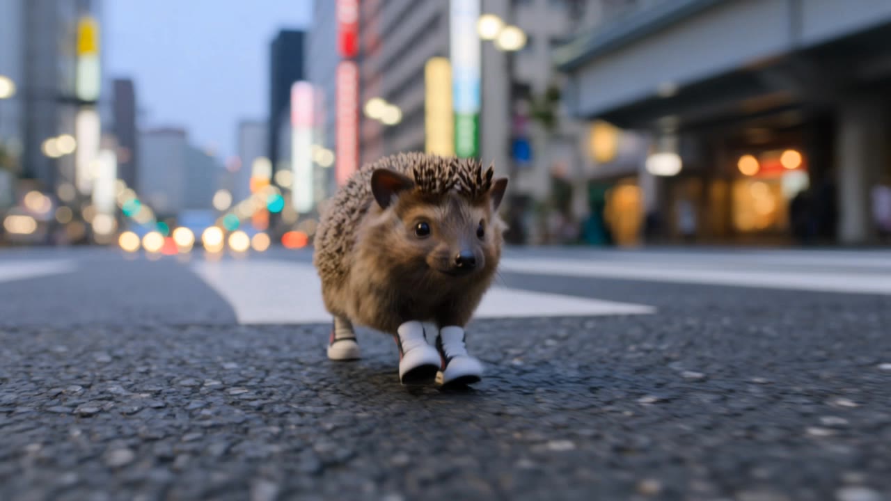 tiny hedgehog - custom characters AI video