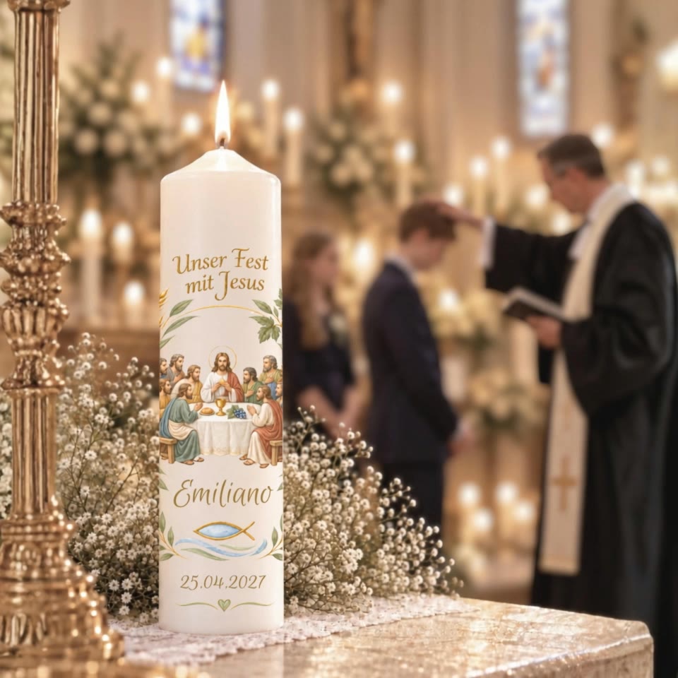 communion candle by Kerzenkids - magic candle fighting style AI video