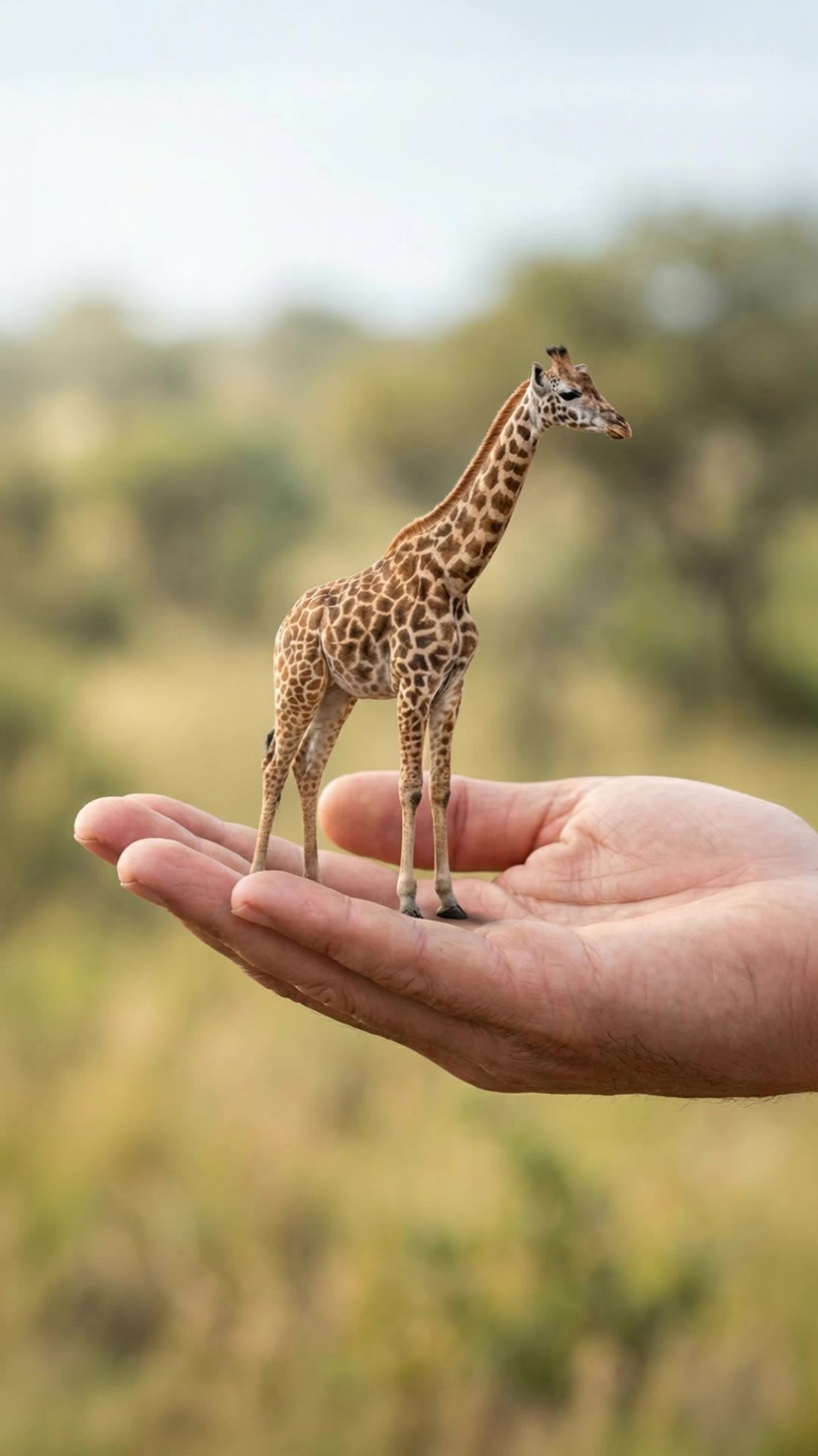 Mini Cute Animals 🦒✨ - static texture AI video