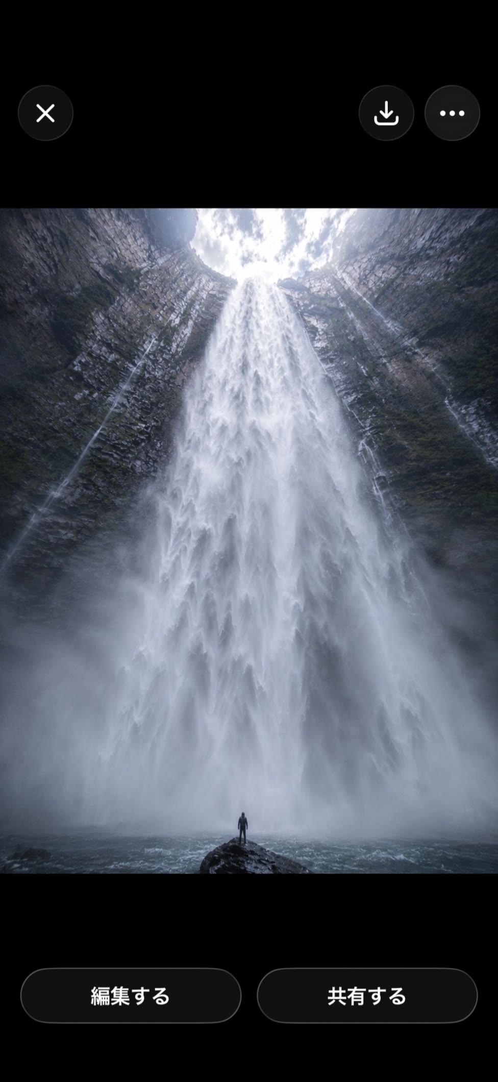 Kling AI work 312906744668219 - motion waterfall picture AI video