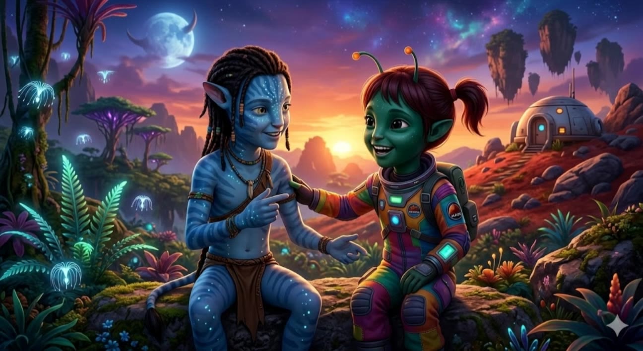 niños, avatar y marciana. - avatar kling ai AI video