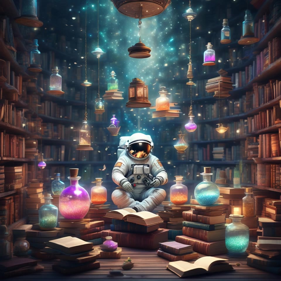 Universal Lab - animated astronaut AI video