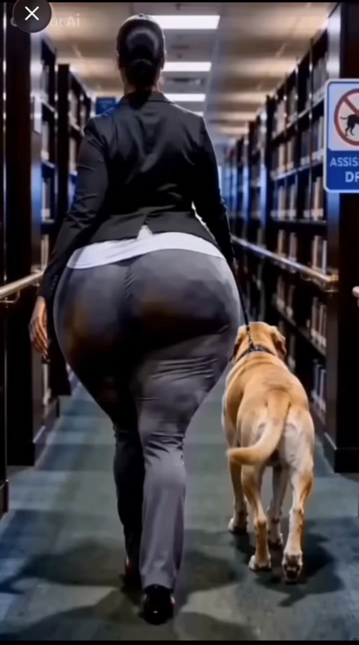 Librarian takes dog for a walk  - camera angles AI video