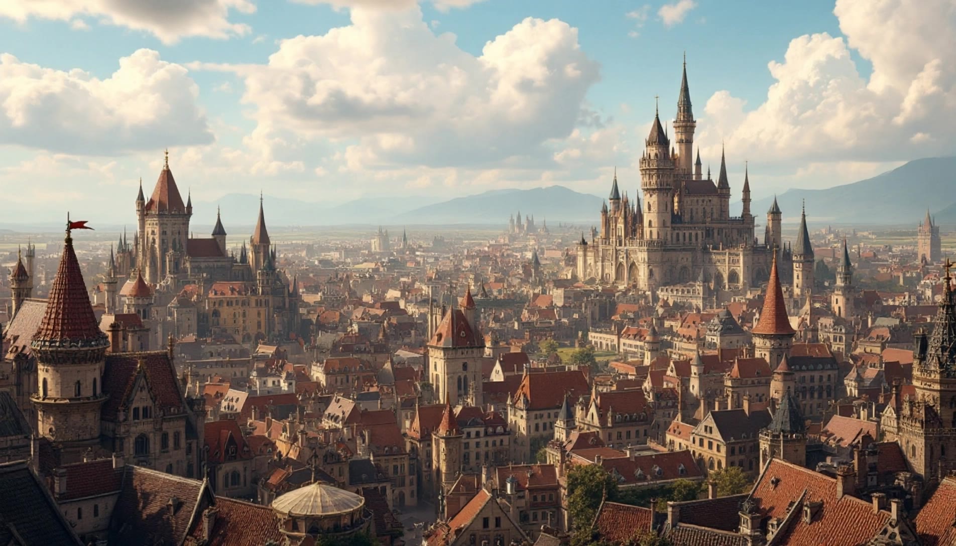 old city - fantasy city map builder AI video