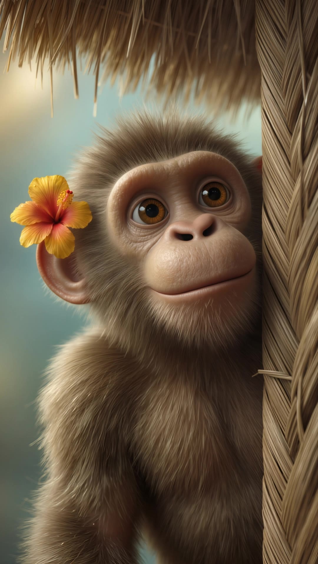 Monkey love - monkey style AI video