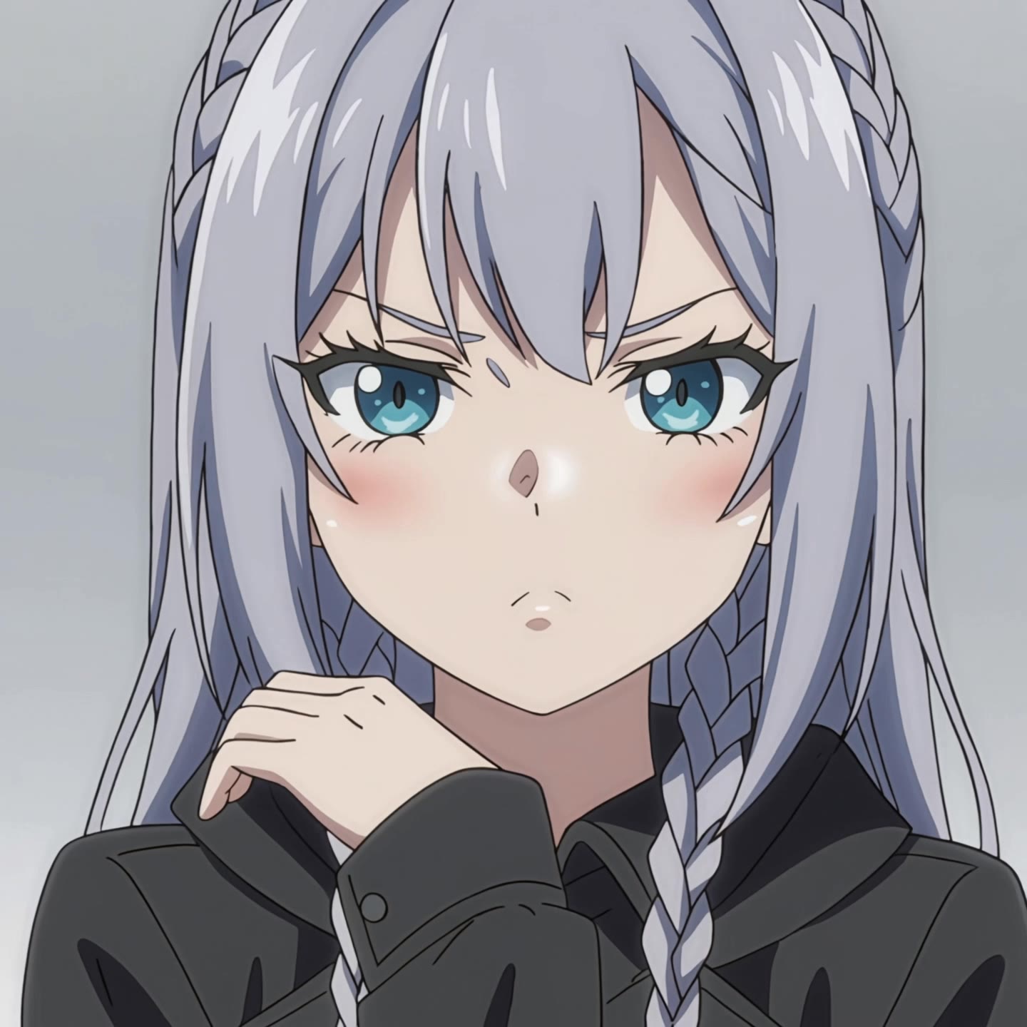 Anime white hair girl - green hair anime girl with red and white shirt AI video