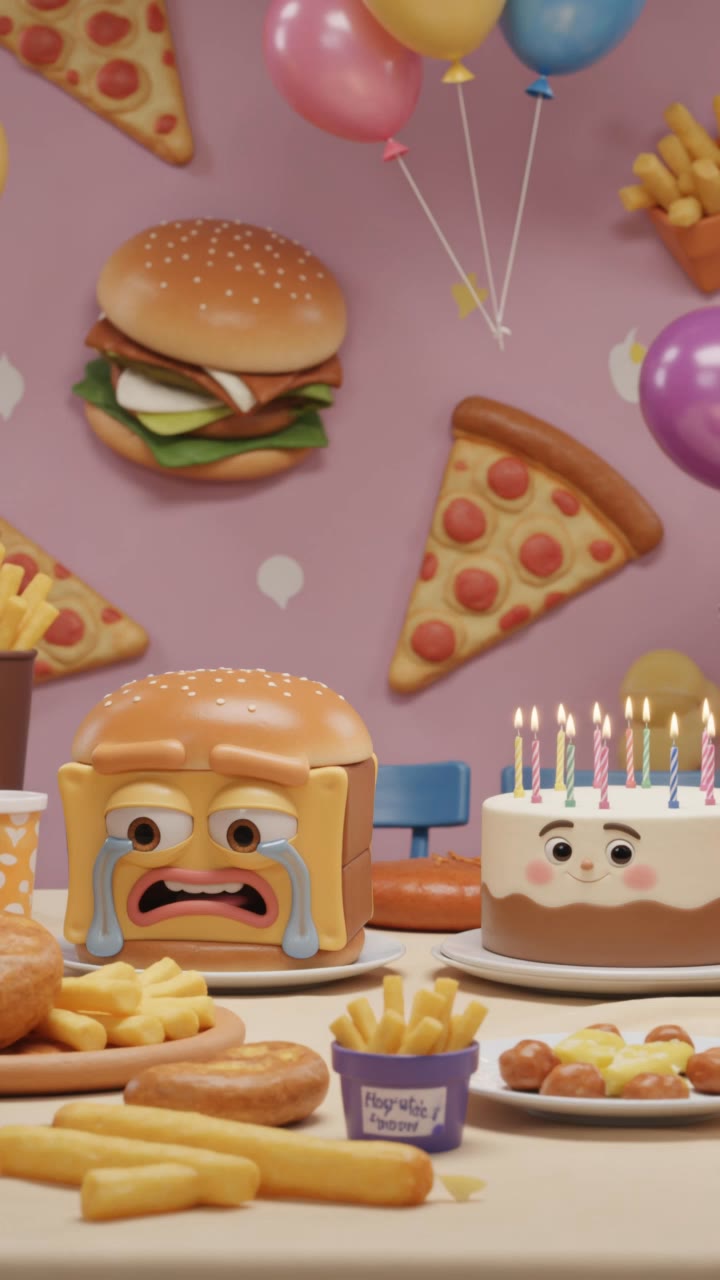 Kling AI work 320827856523297 - burger desktop wallpaper AI video