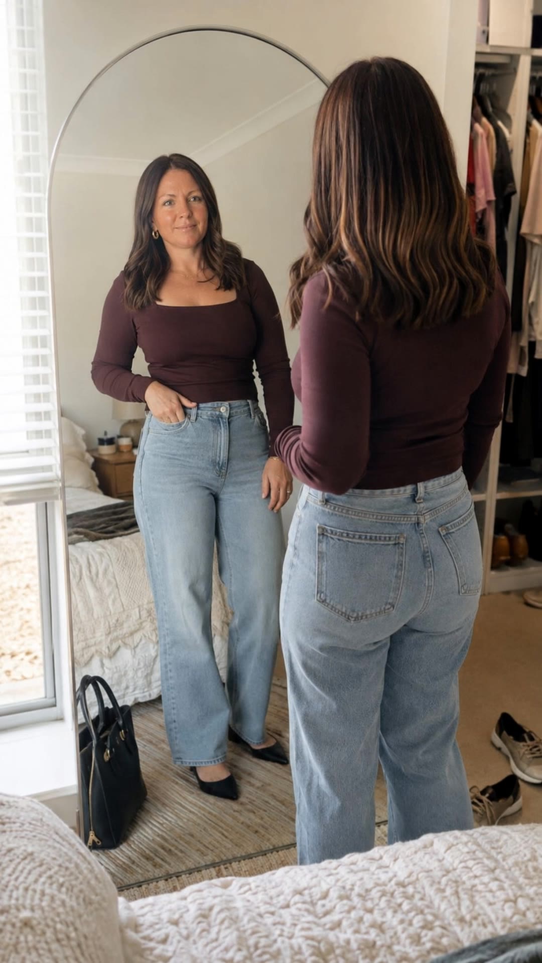 OOTD mirror selfie - looked in the mirror sharp as a bullet AI video
