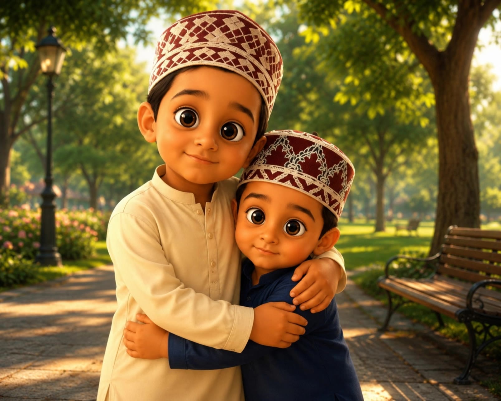 Kling AI work 314795471664602 - cartoon hug AI video