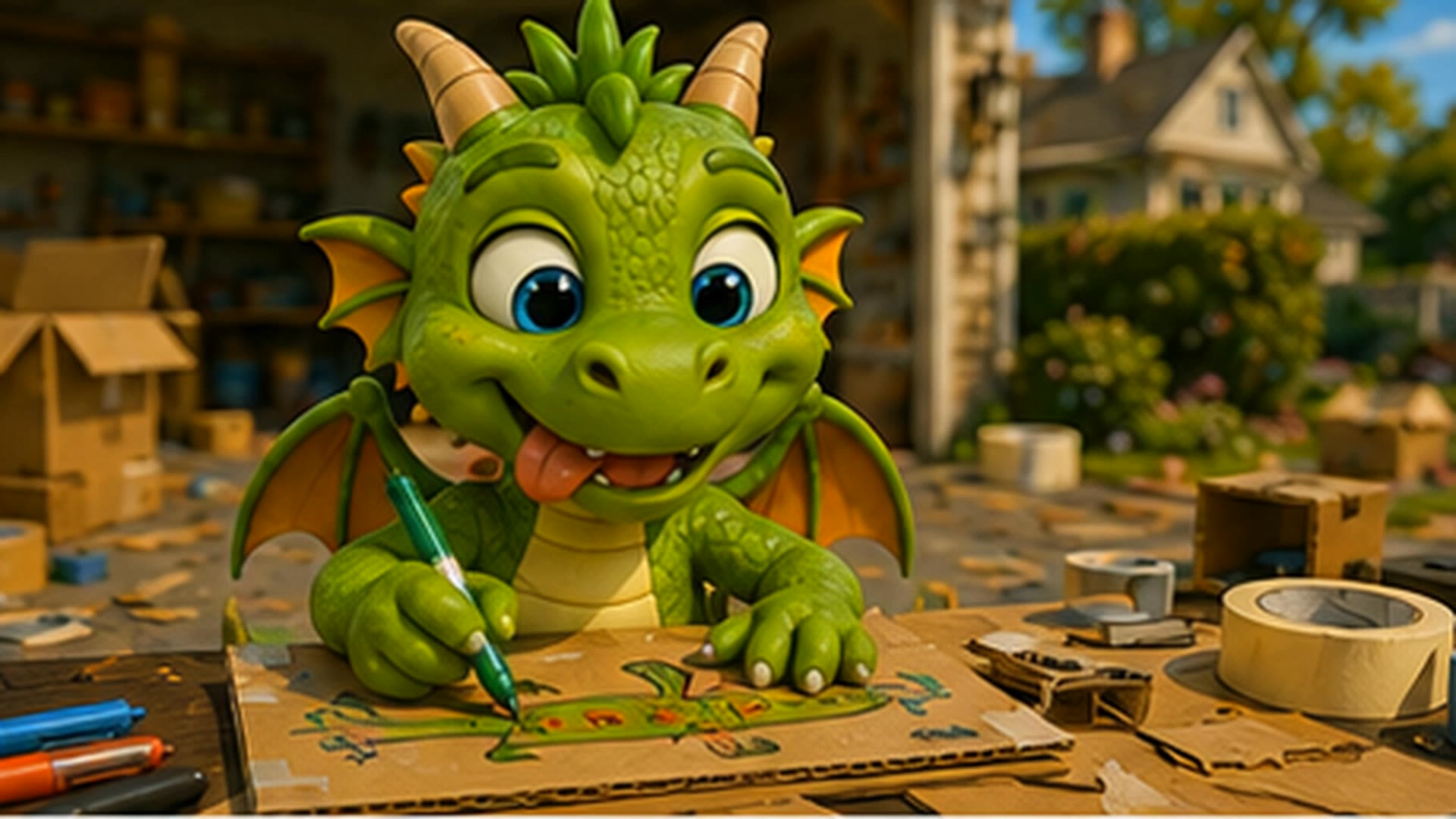 Spot & Spike The Cardboard Race - AI 3D Asset Generator AI video
