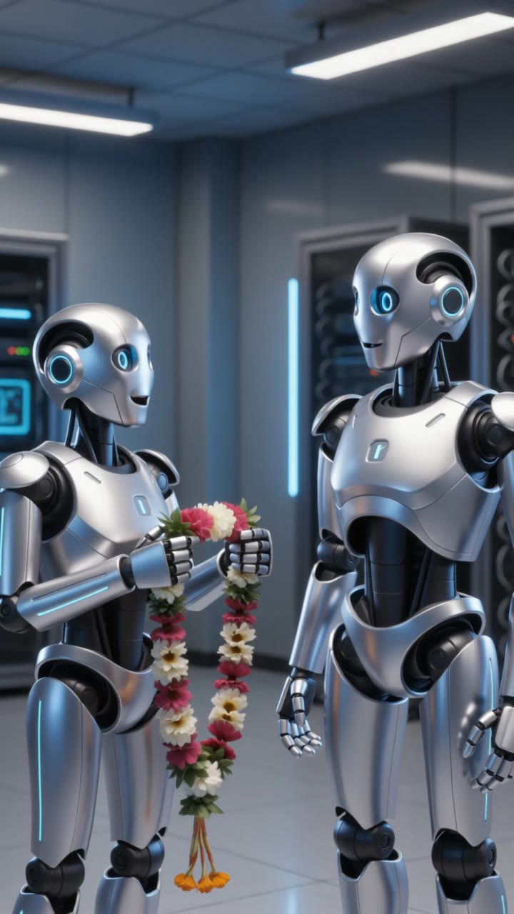 prompt to video - characters robots AI video