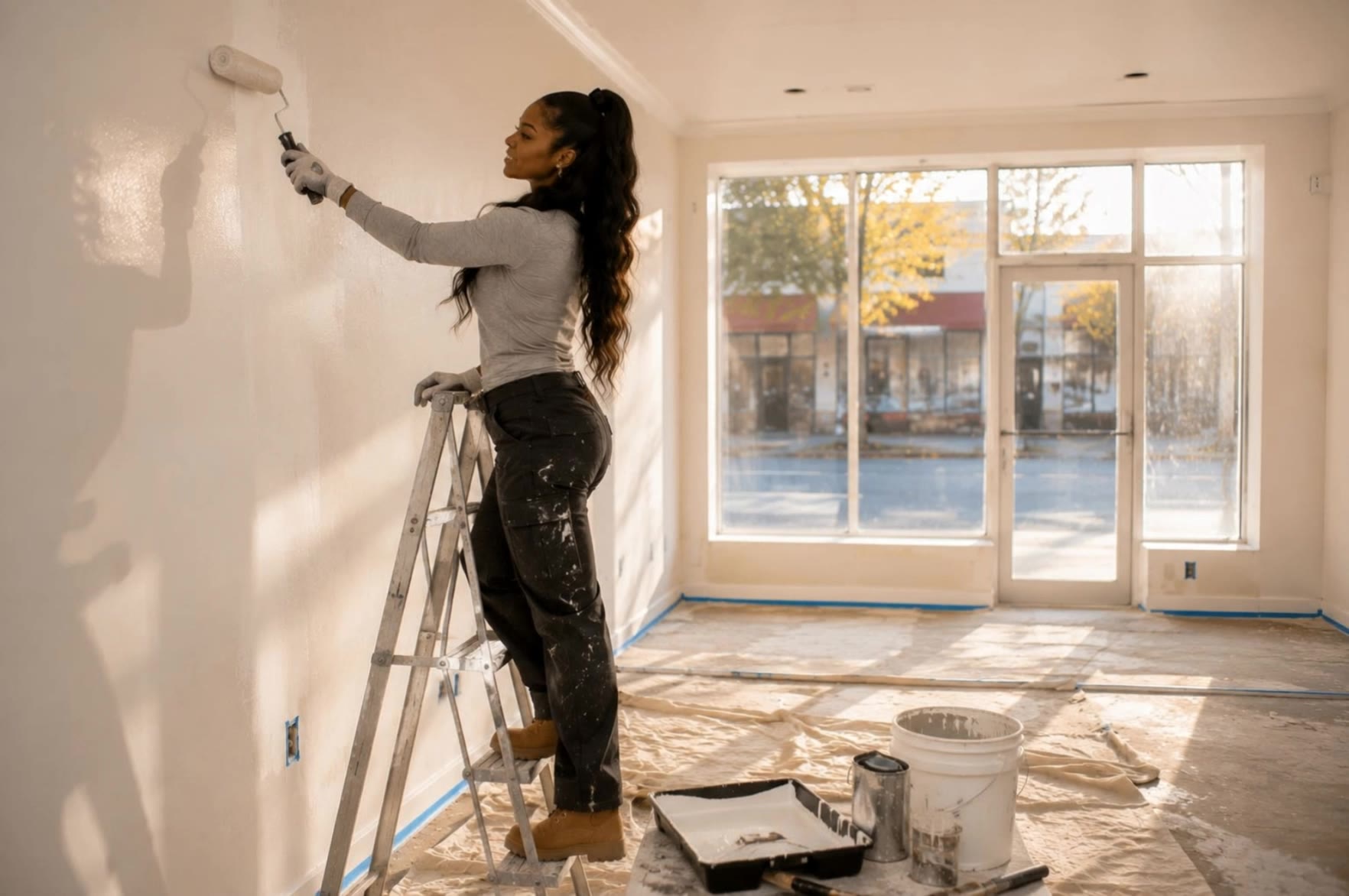 Kling AI work 316145471506240 - flooring transition AI video
