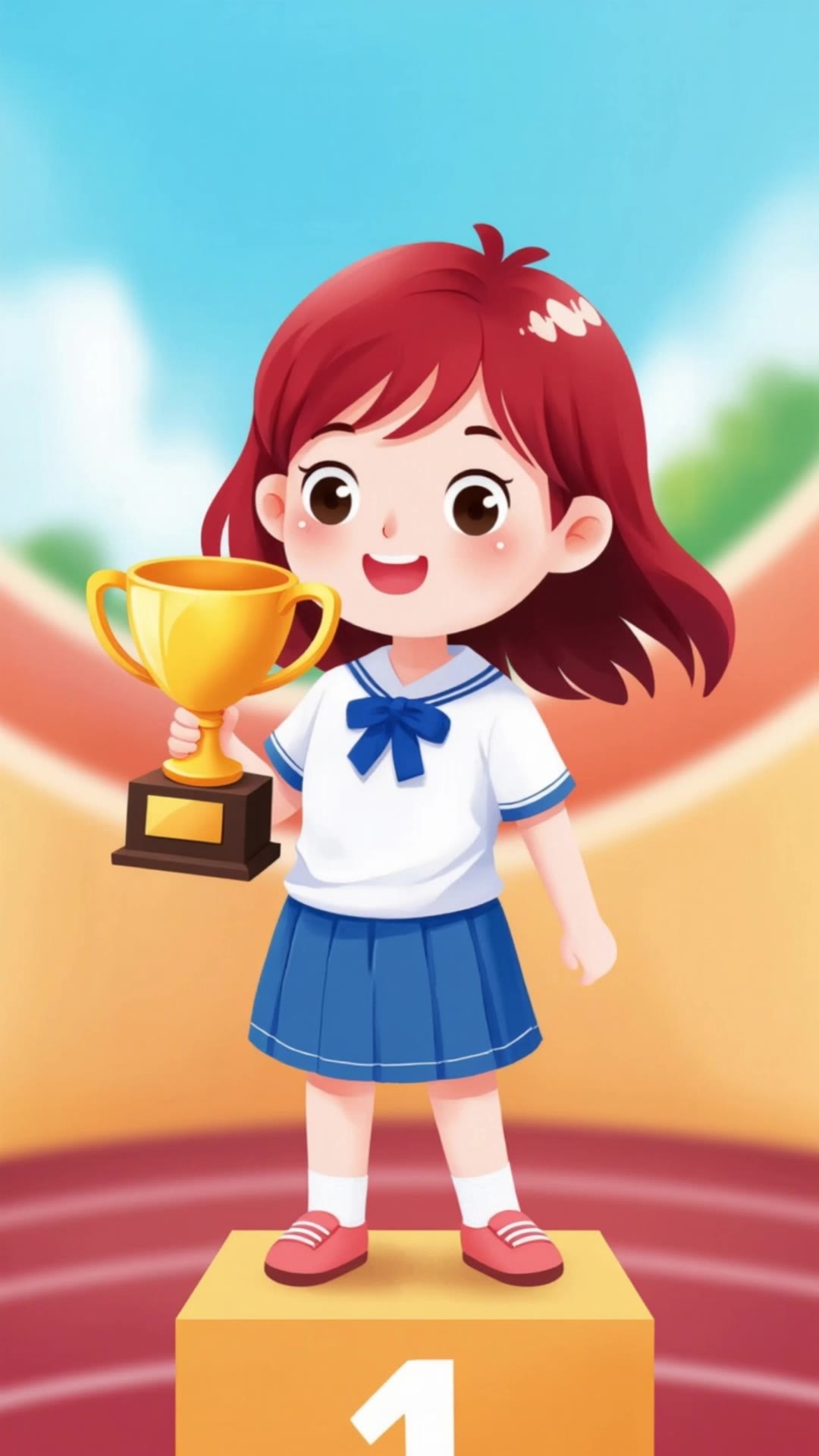 The cartoon girl - mail cartoon AI video