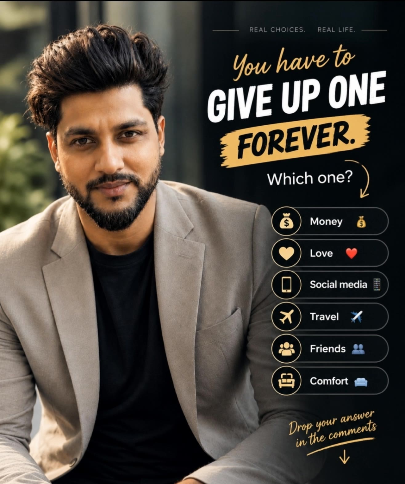 One has to go. Forever. 😶  - reel video AI video
