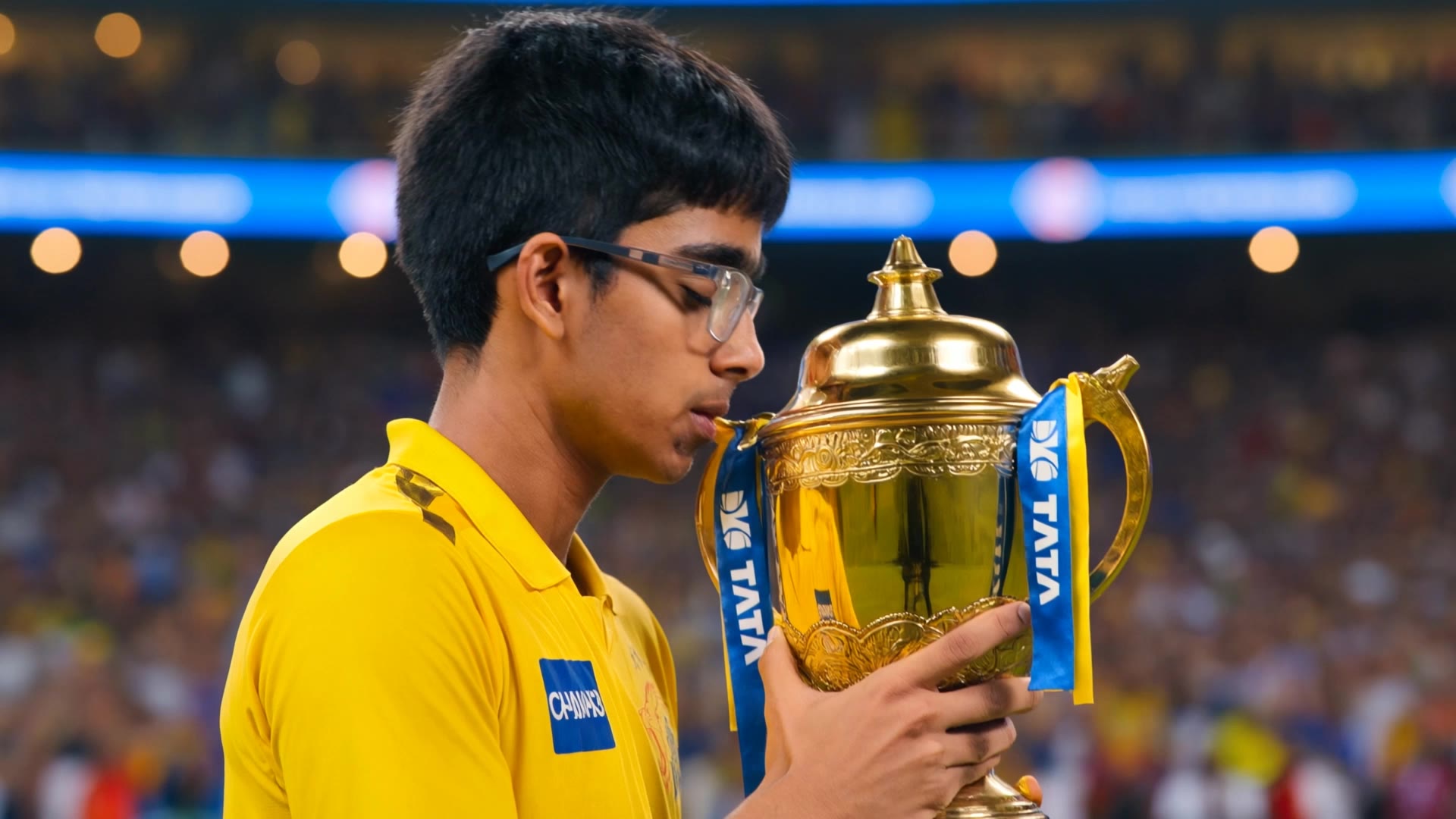 Kling AI work 313314238528419 - trophy celebration AI video