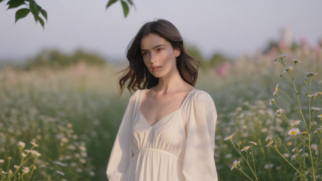 Serene Meadow Portrait - portrait ai generator AI video