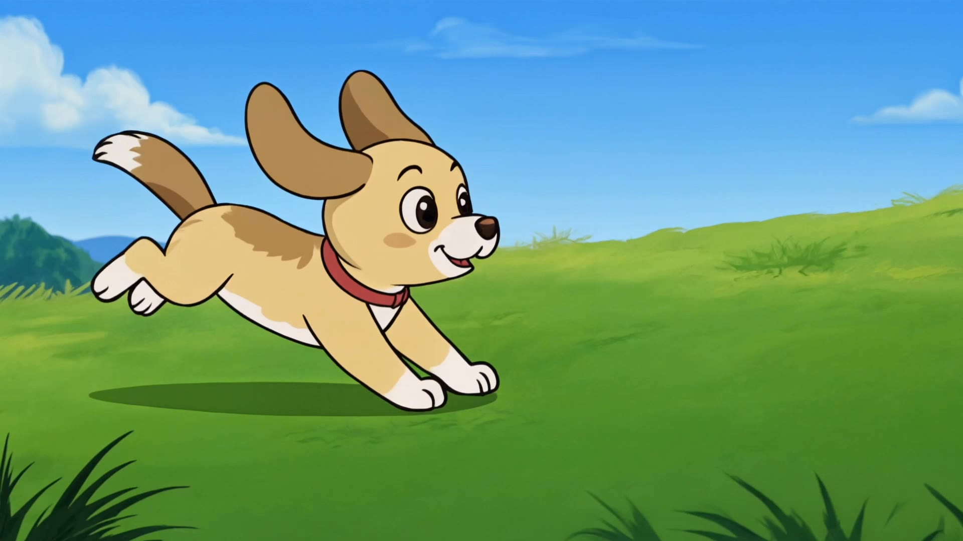 Running dog - fast running gif AI video
