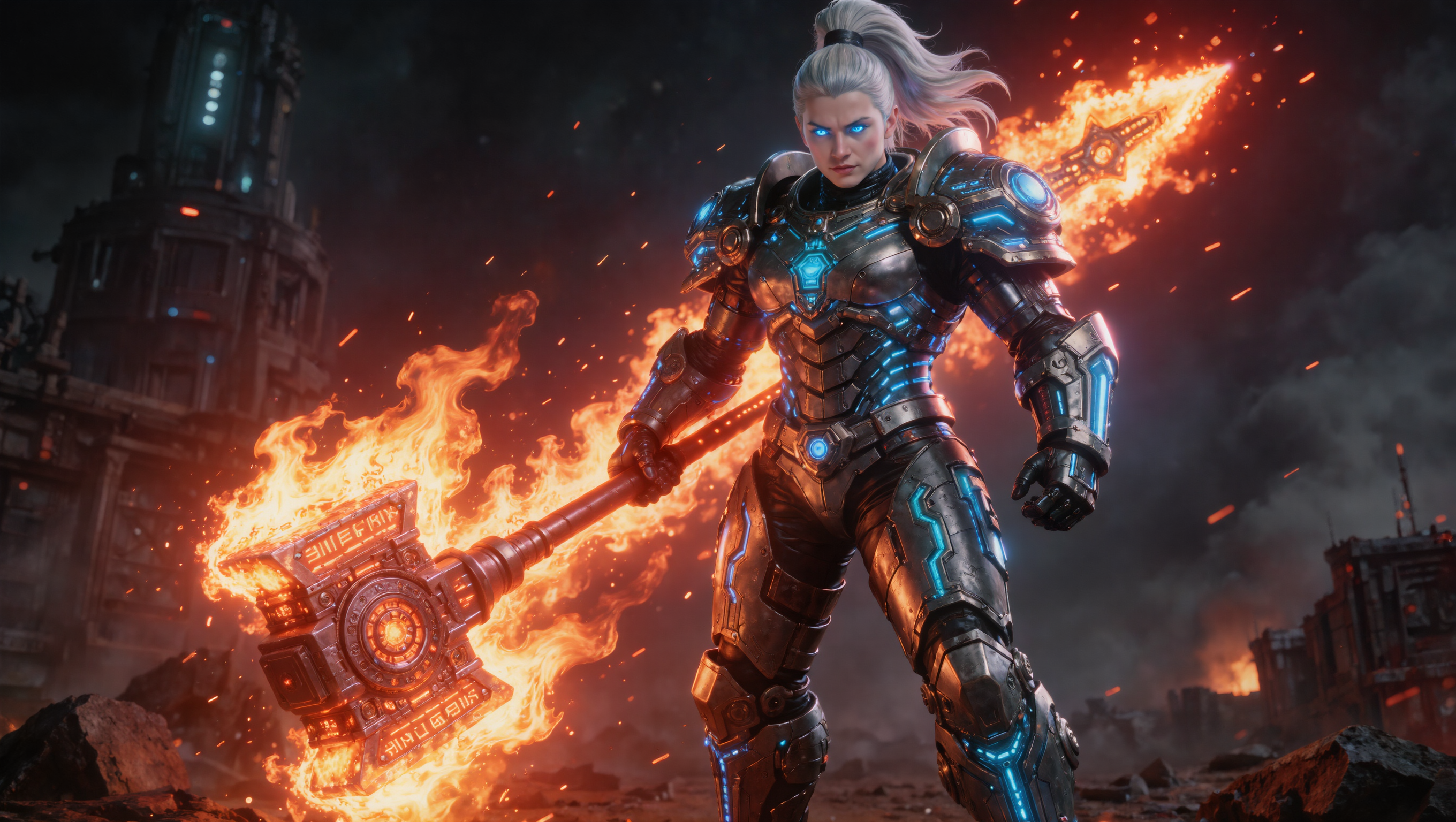 Sci-fi fantasy Female paladin - fantasy names female generator AI image