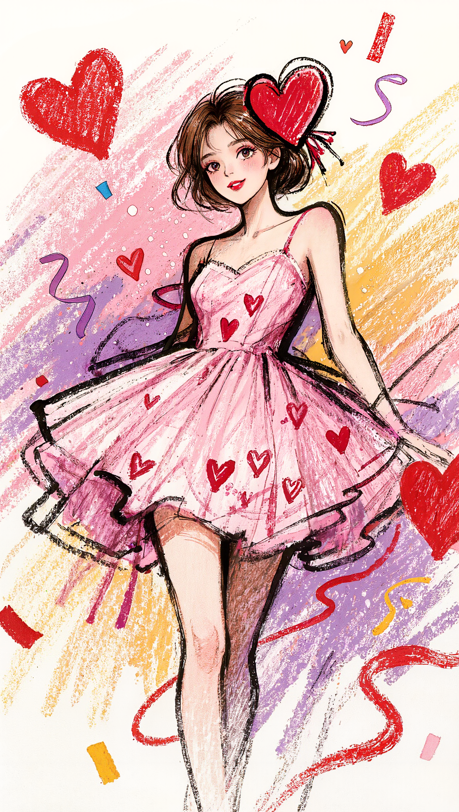 Love vibes - valentines day card maker AI image