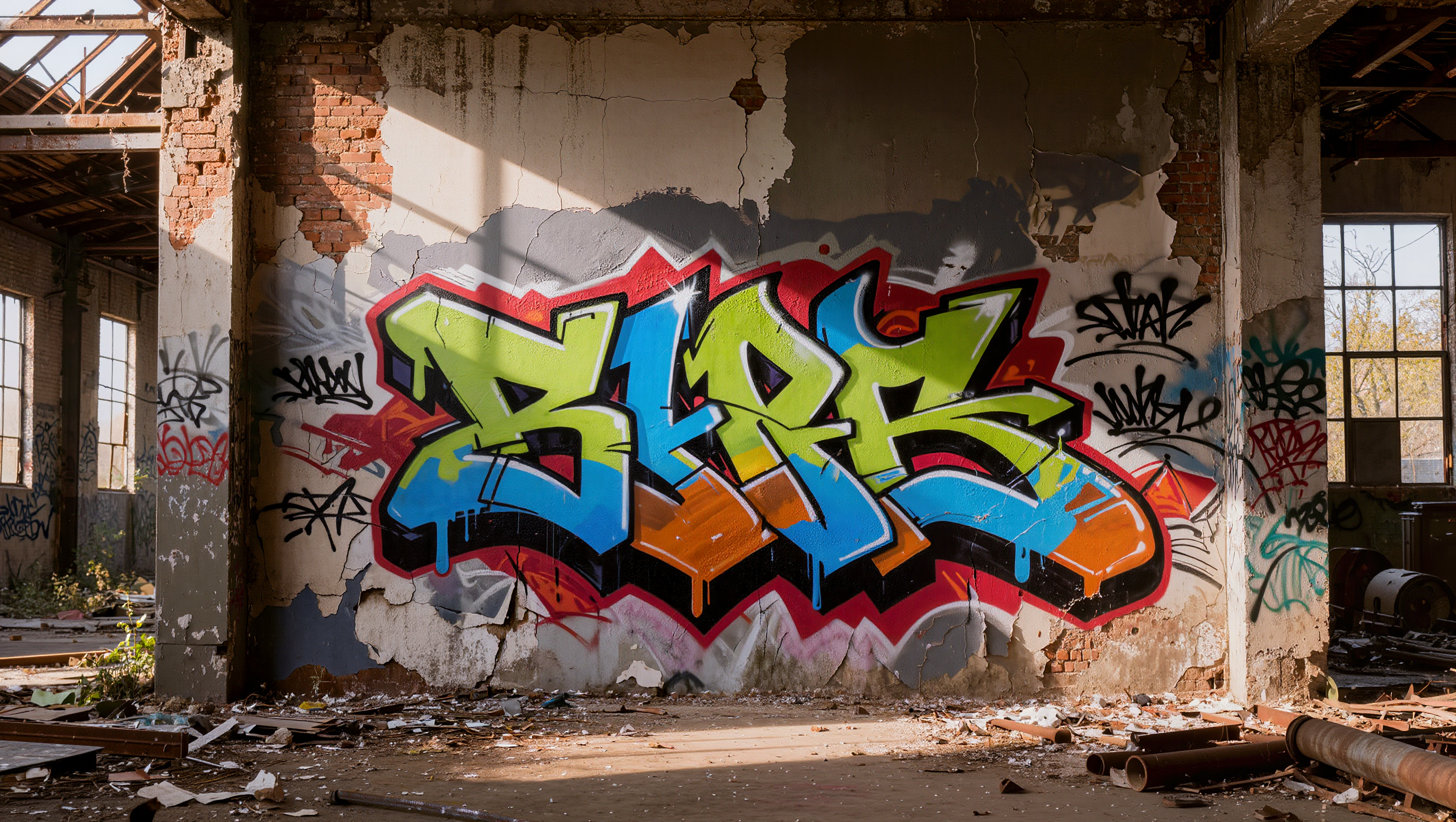 Graffiti art - graffiti logo AI image