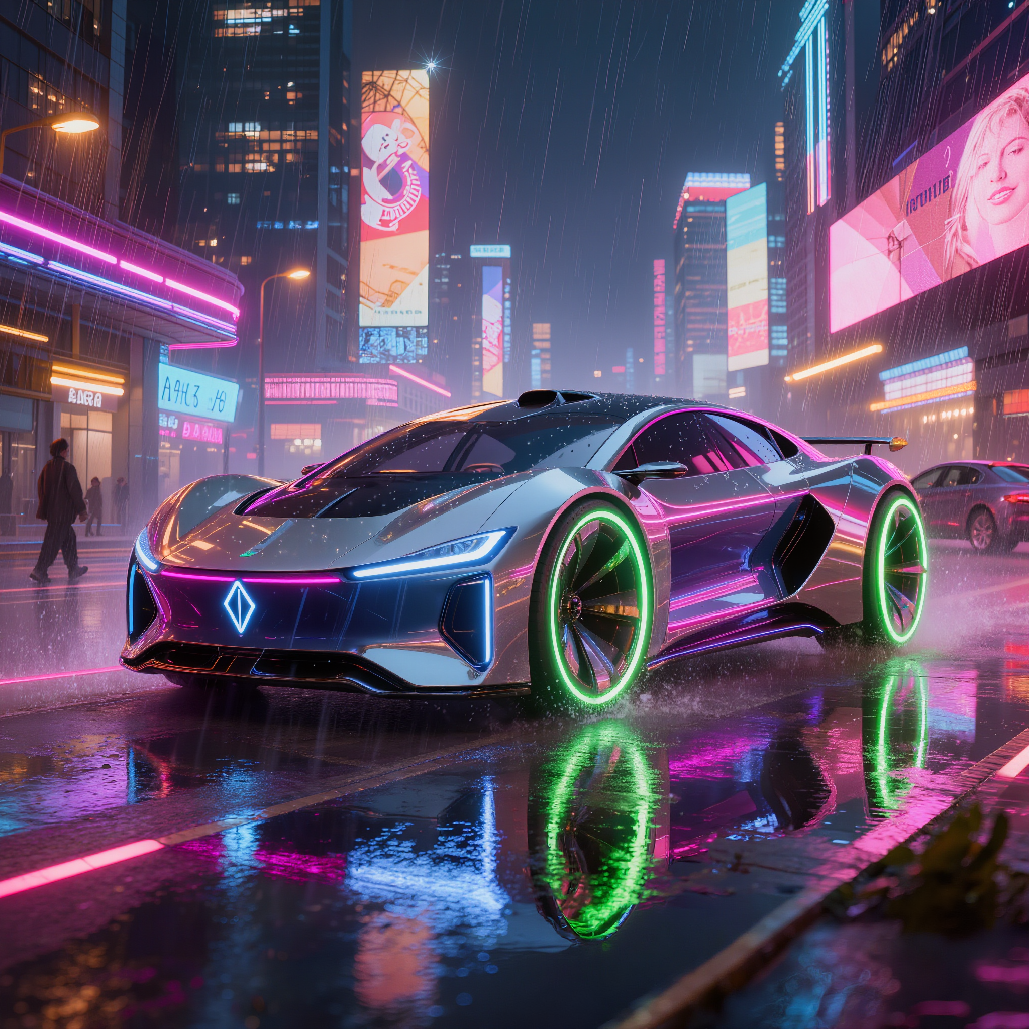 futuristic car - futuristic style AI image