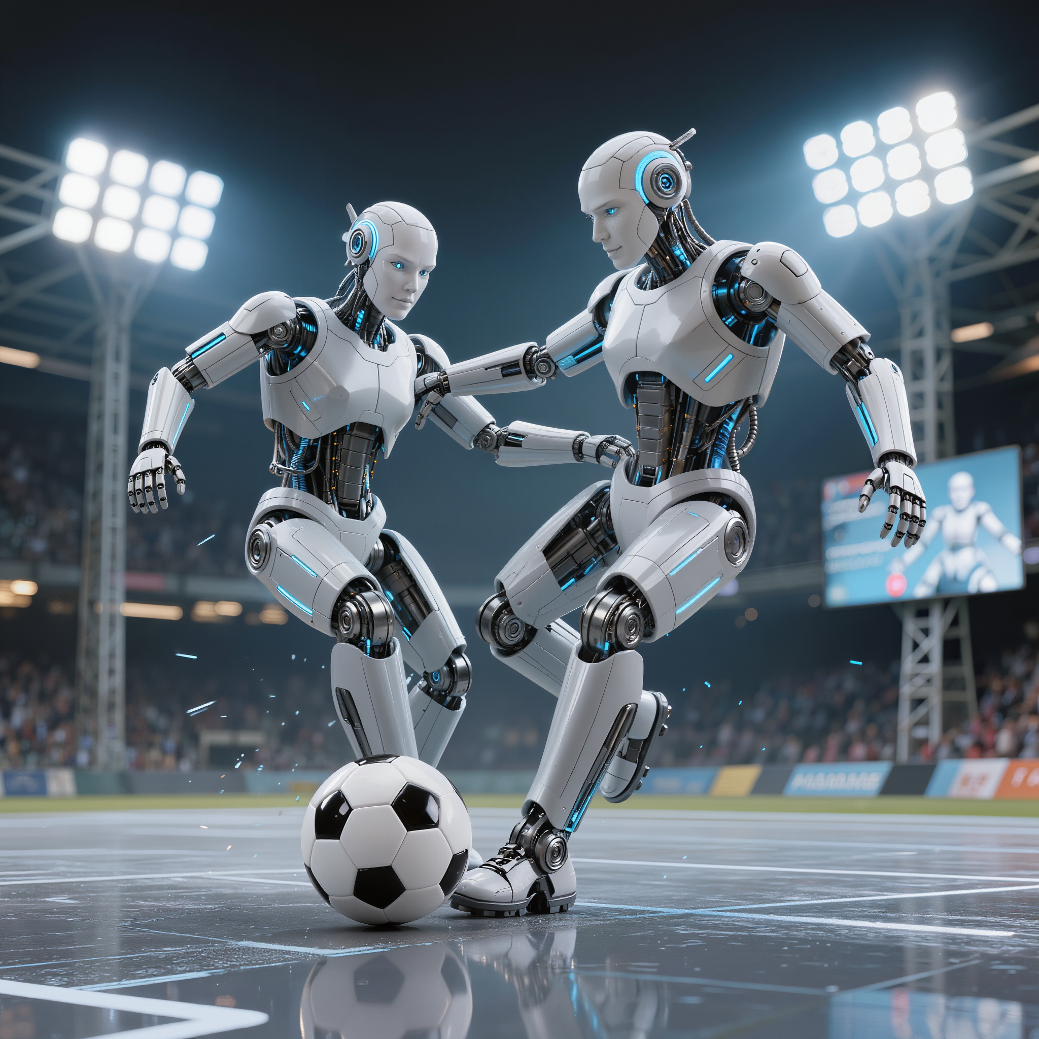 futuristic soccer - futuristic style AI image