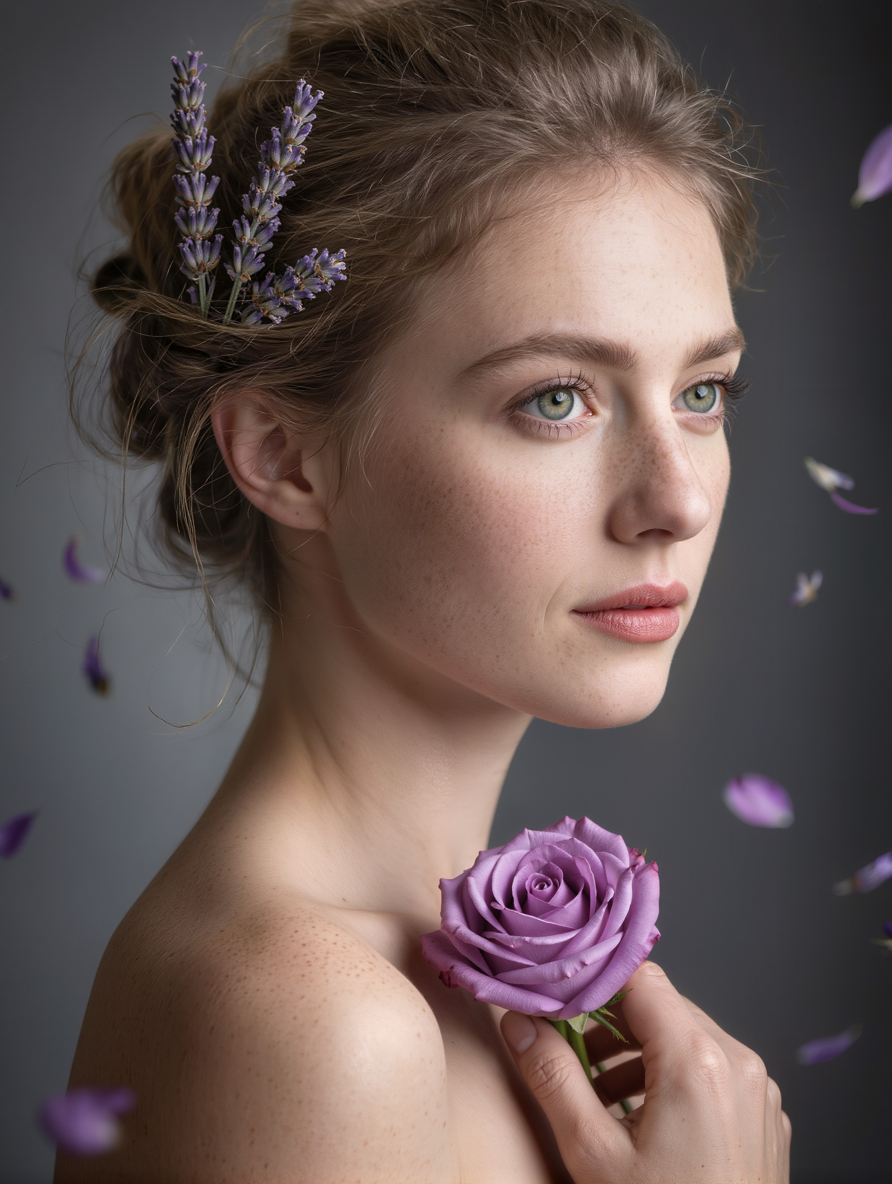 Kling AI work 305541171310784 - grey brown ash hair AI image