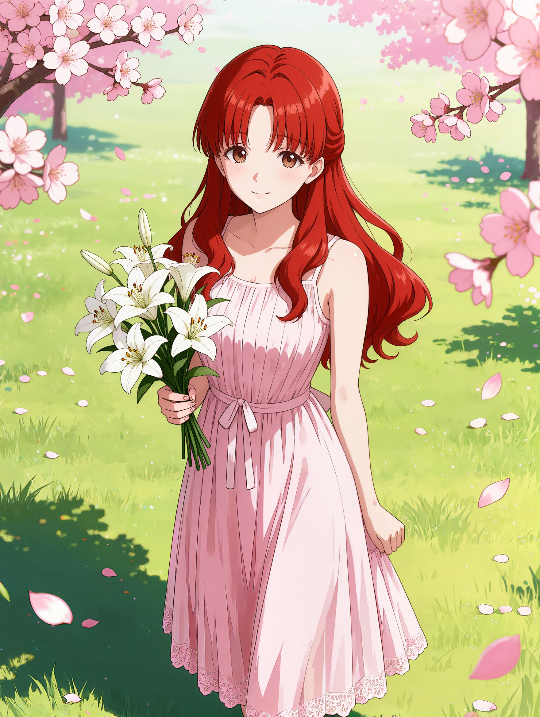 Kling AI work 305645351534991 - red haired anime characters female AI image