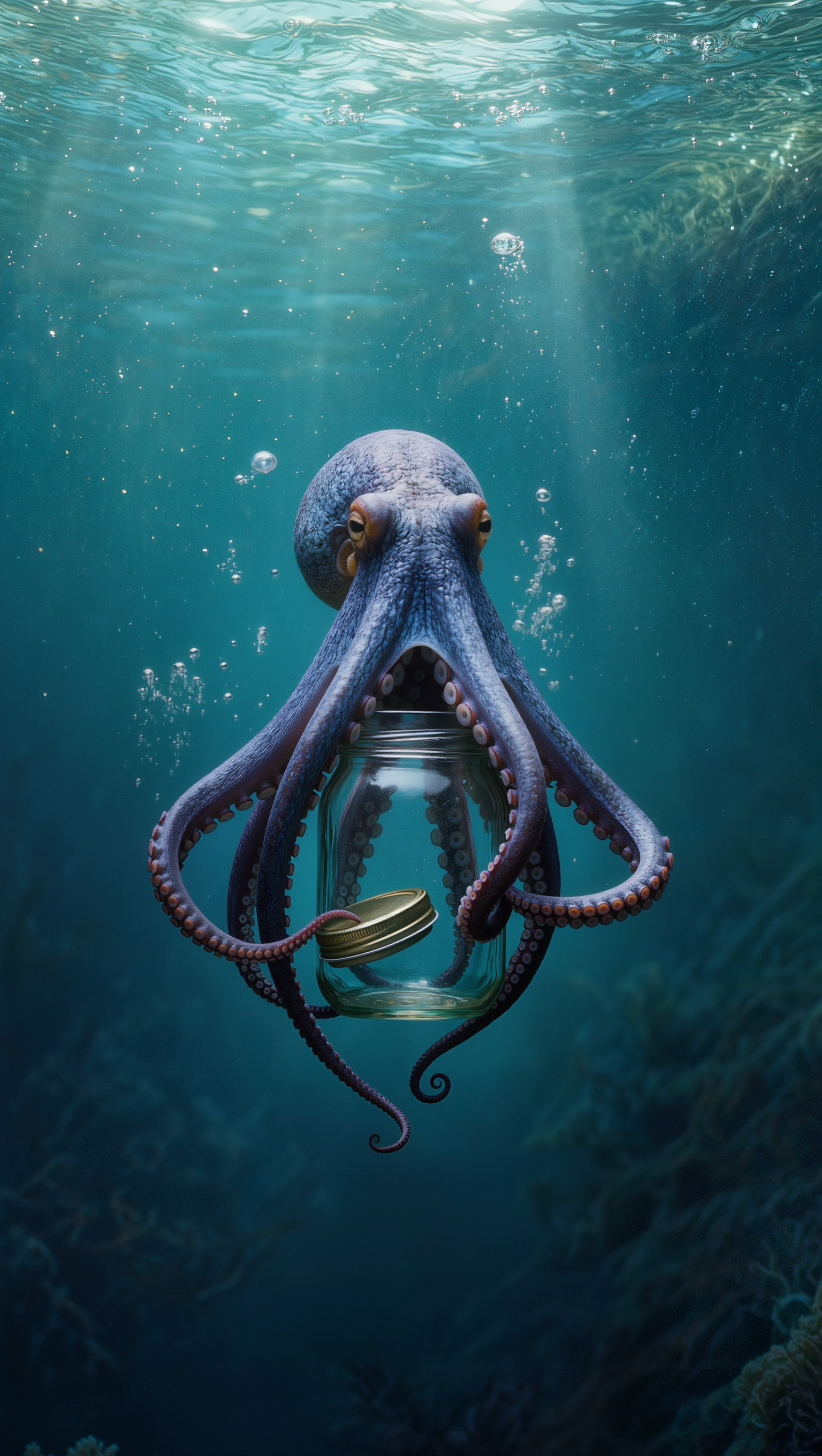 KAVANOZ AÇAN AHTOPOT - octopus ears AI image