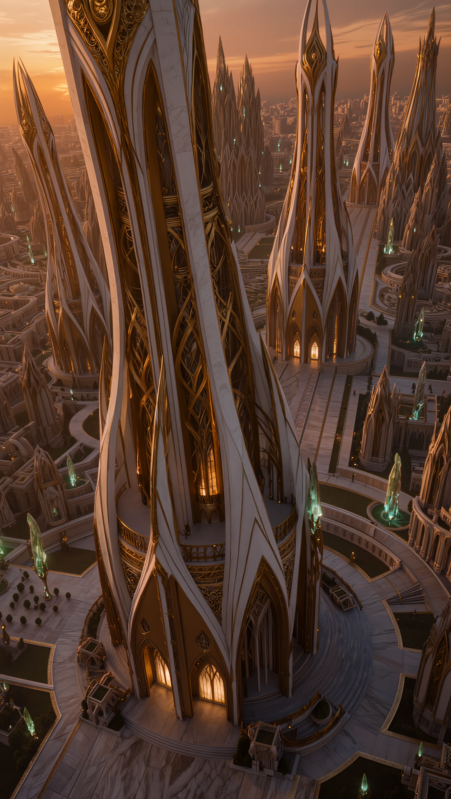Silvermoon City - fantasy city map builder AI image