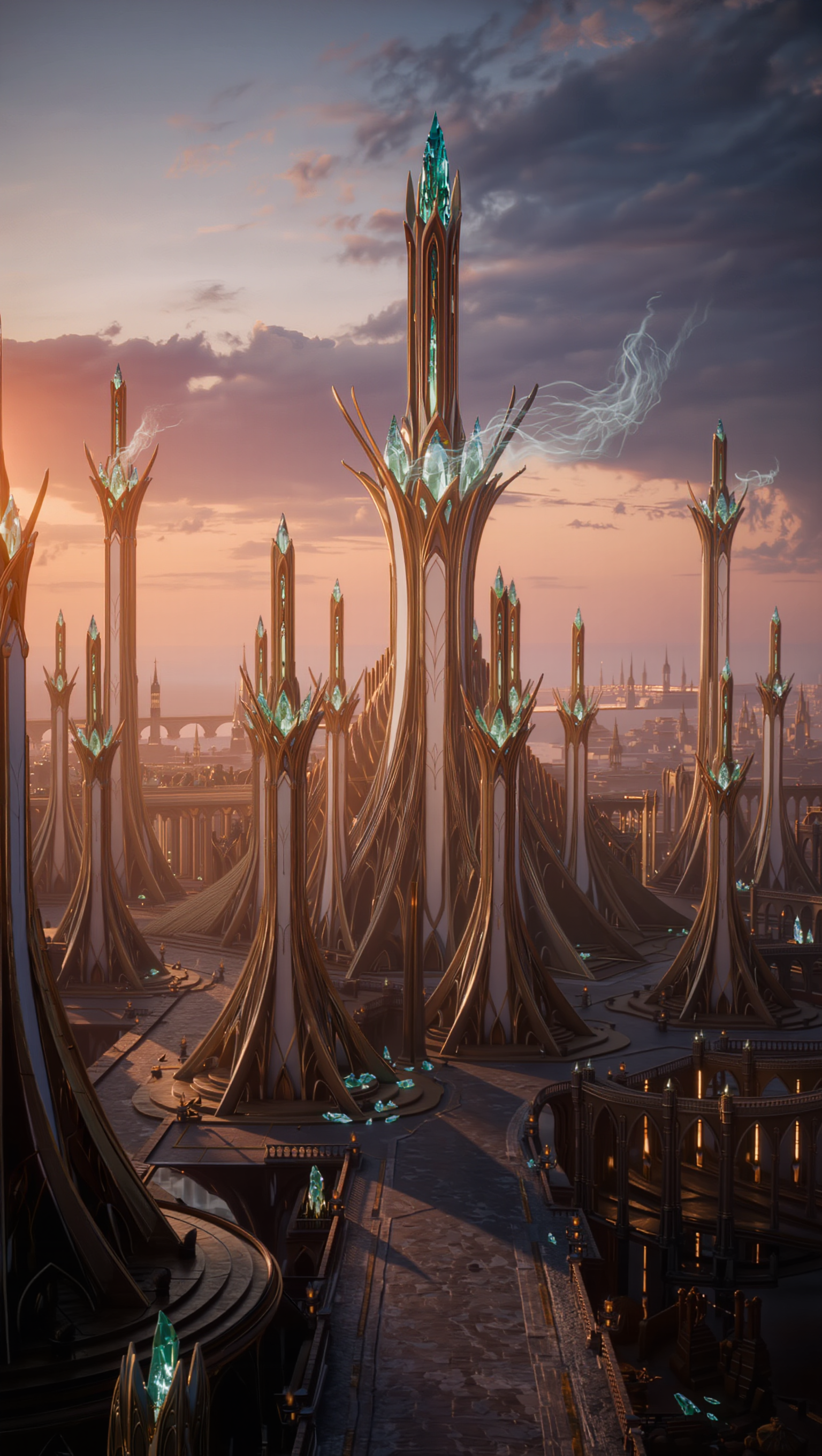 Silvermoon City - fantasy city map builder AI image