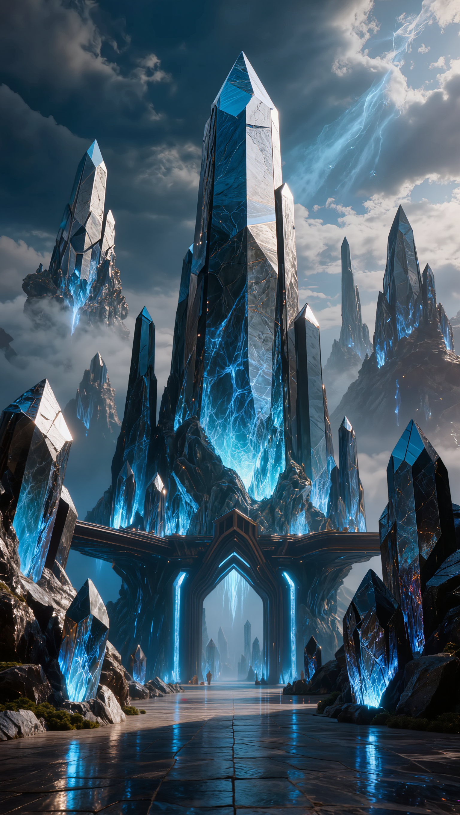 Exodar city - fantasy city map builder AI image
