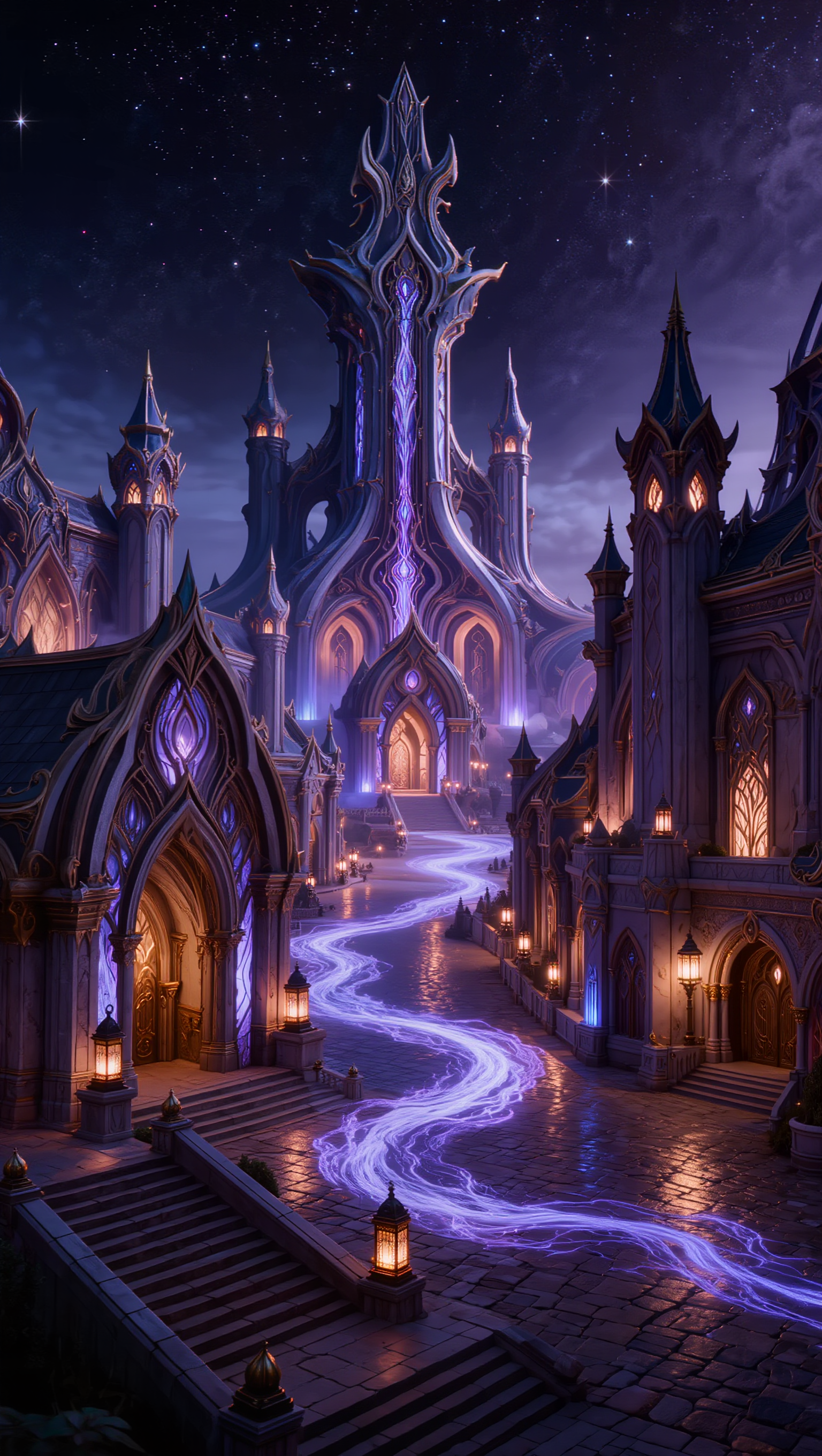 Suramar city - fantasy city map builder AI image