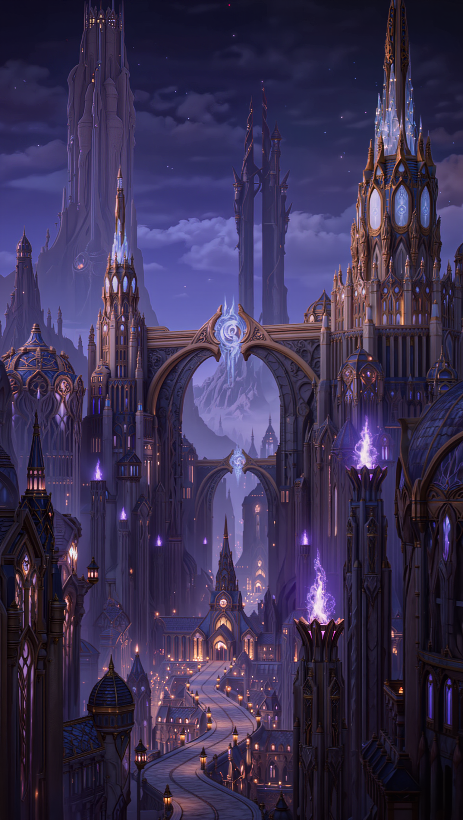 Suramar city - fantasy city map builder AI image