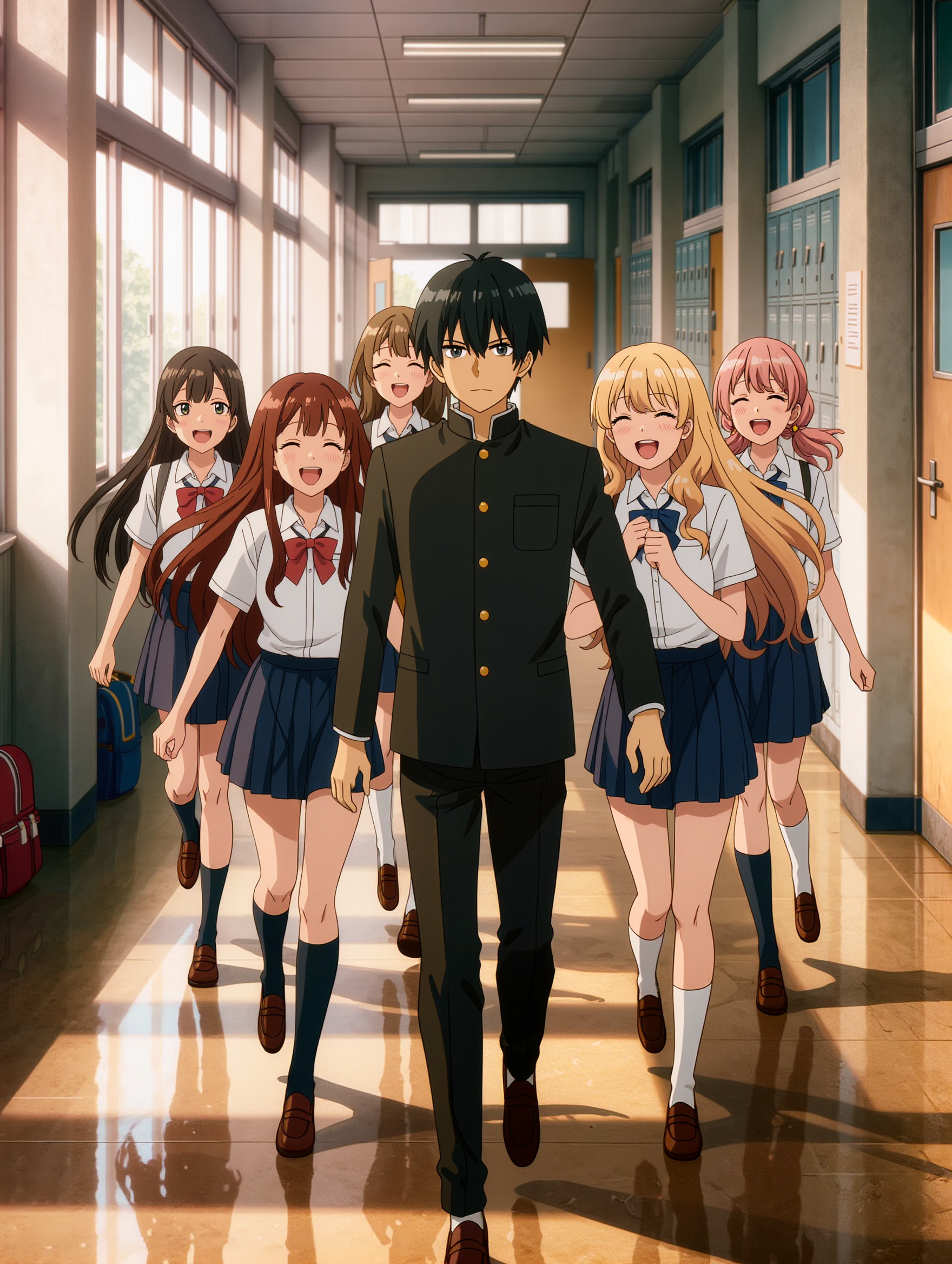 Kling AI work 309106897521318 - school girl pose anime AI image