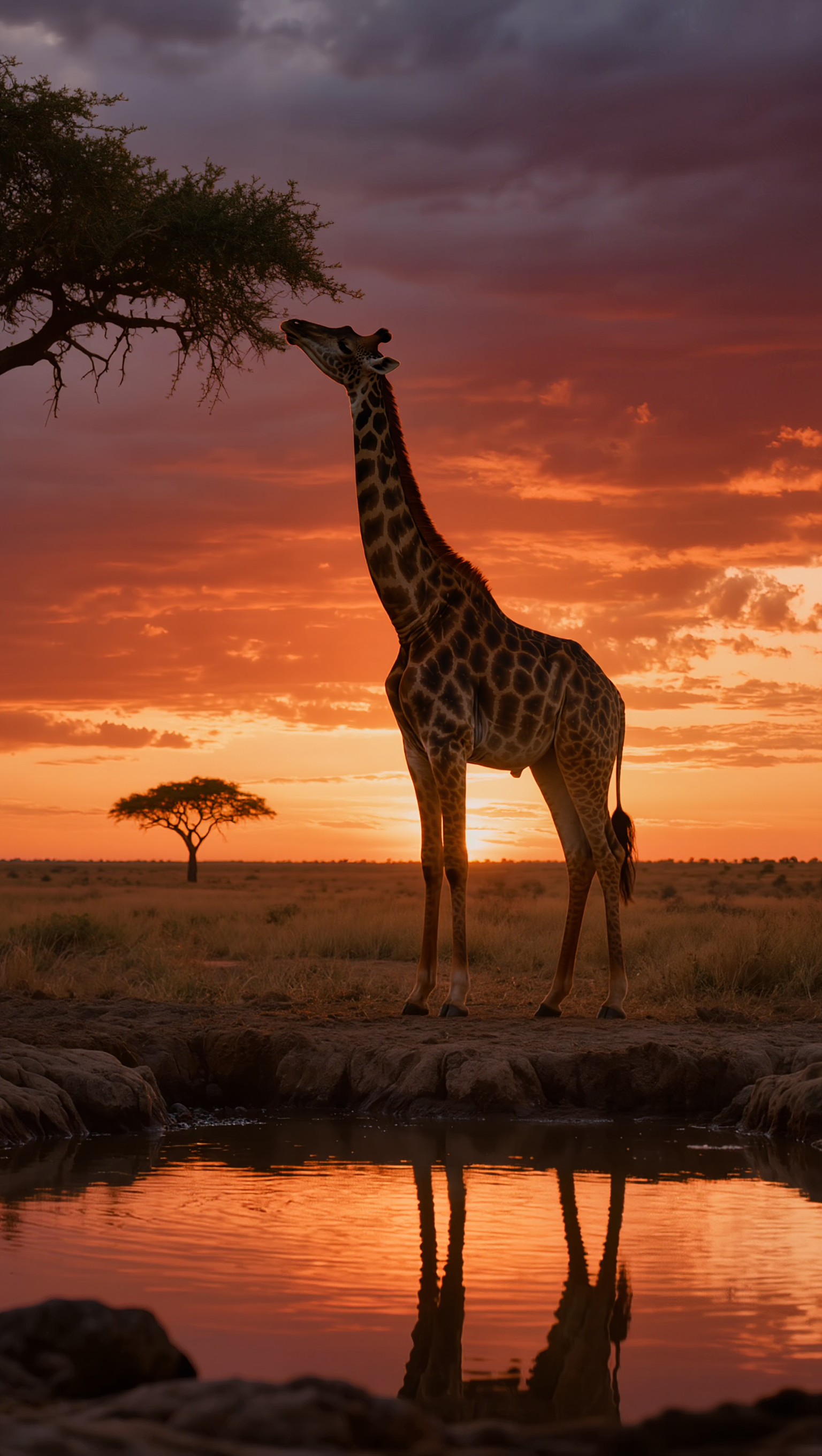 Kling AI work 309251610311111 - color picture of a giraffe AI image