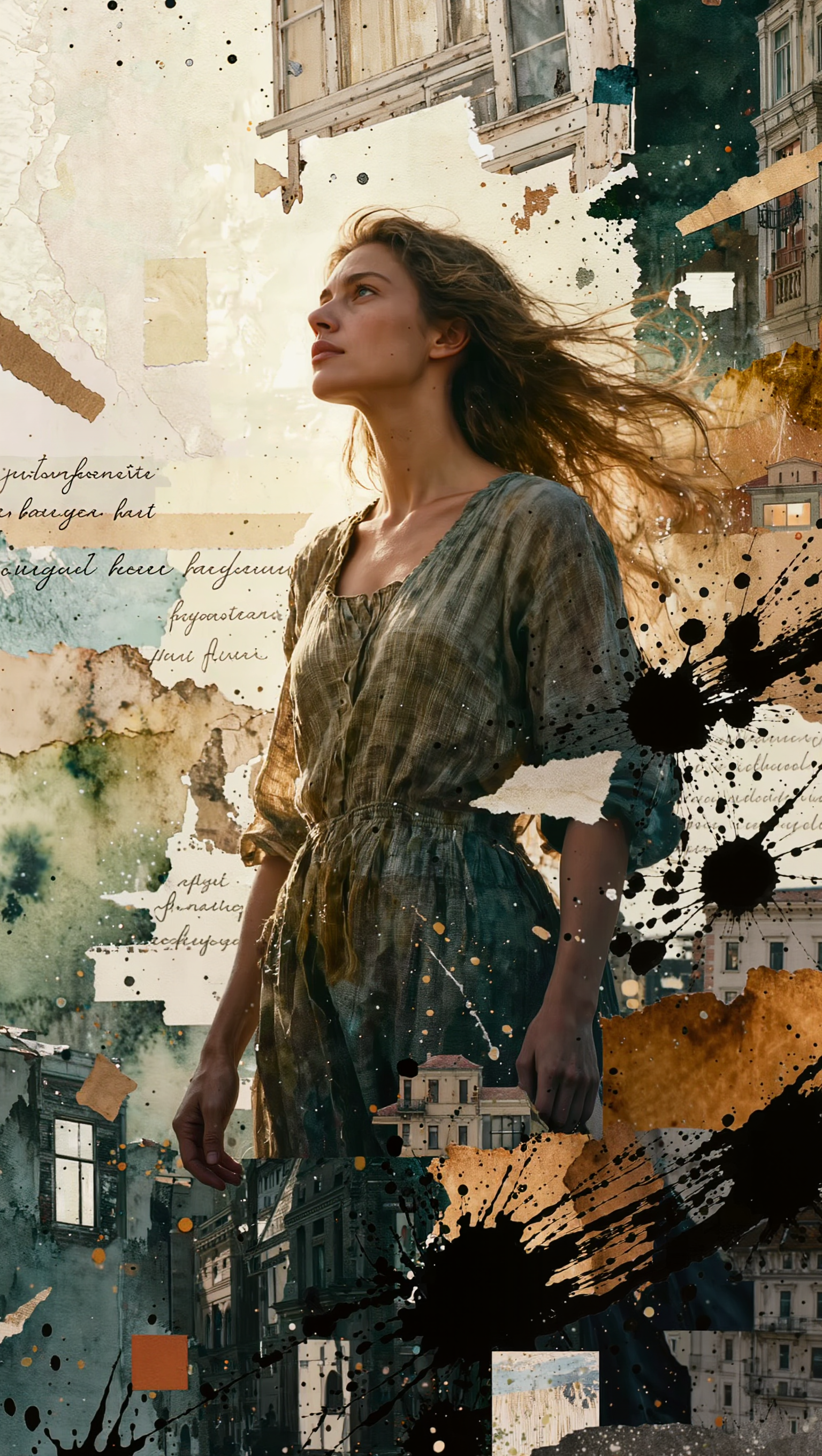 Kling AI work 309325285507886 - torn paper edge AI image